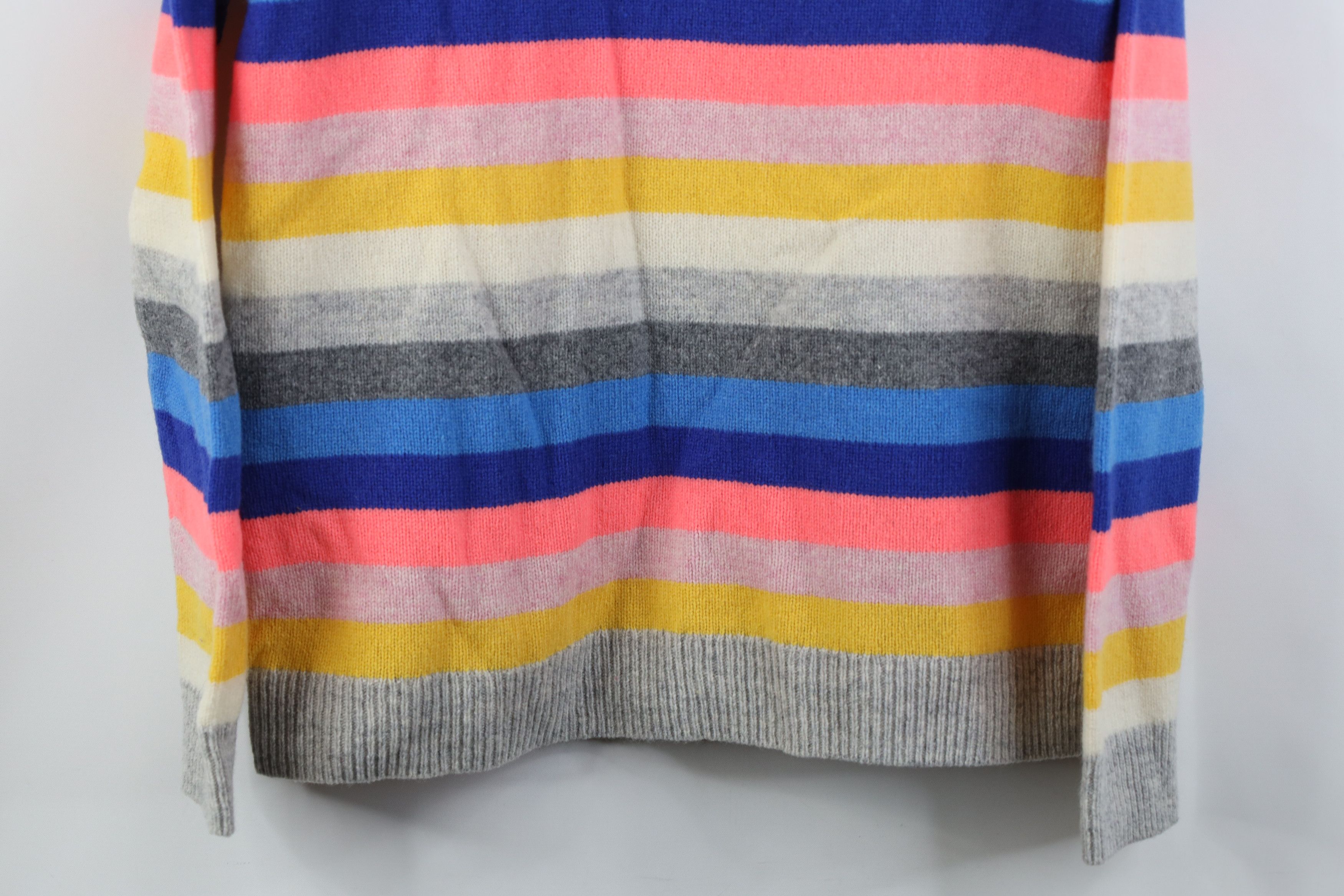 J.Crew Vintage Y2K J Crew Blend Rainbow Striped Knit Sweater Size S / US 4 / IT 40 - 3 Thumbnail