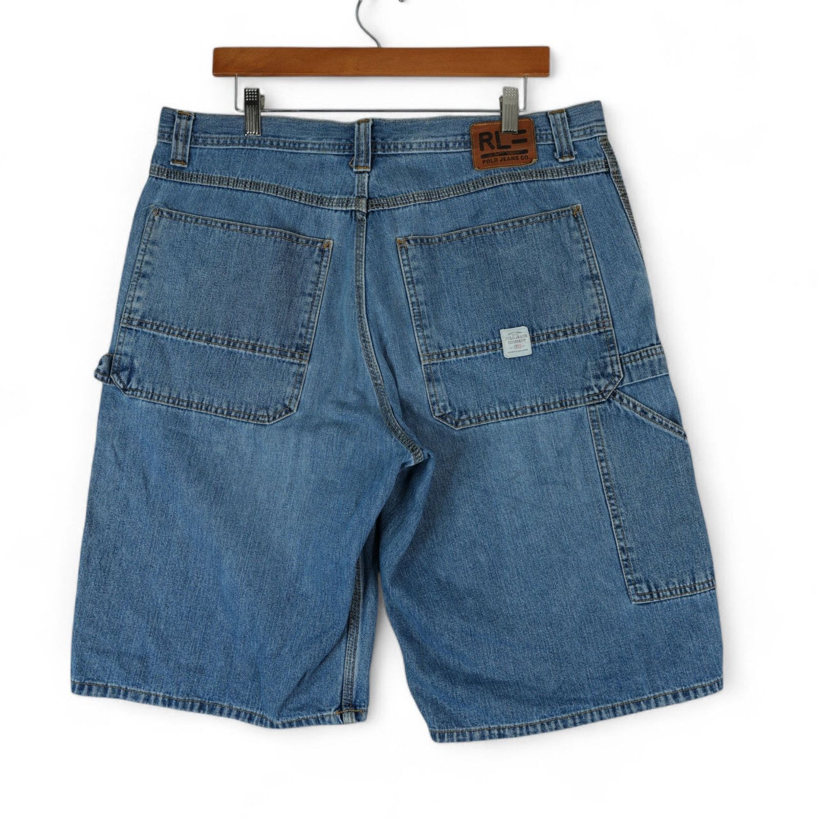 Polo Ralph Lauren Vintage Polo Ralph Lauren Carpenter Jean Shorts Mens 36x12 Size US 36 / EU 52 - 1 Thumbnail