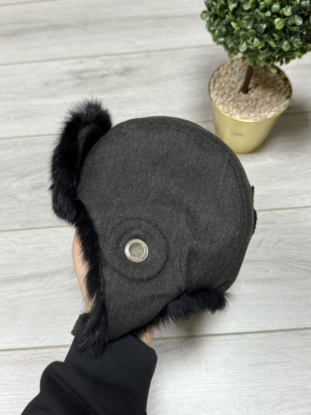 Hugo Boss Hugo Boss real rabbit fur + wool RARE ushanka hat Size ONE SIZE - 7 Thumbnail