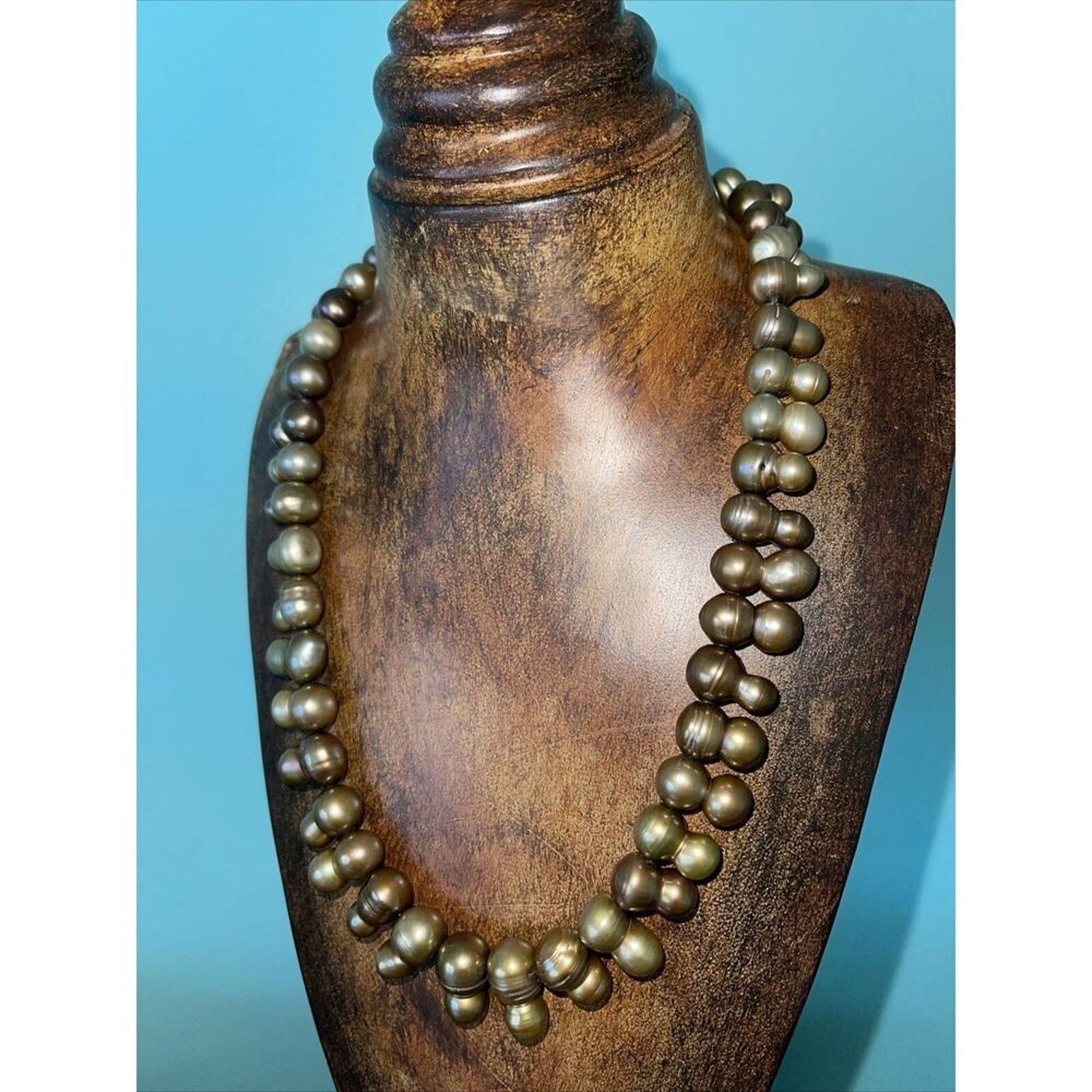 Other Baroque Pearl Mushrooms Shaped Graduated Artisan Necklace Size ONE SIZE - 7 Thumbnail