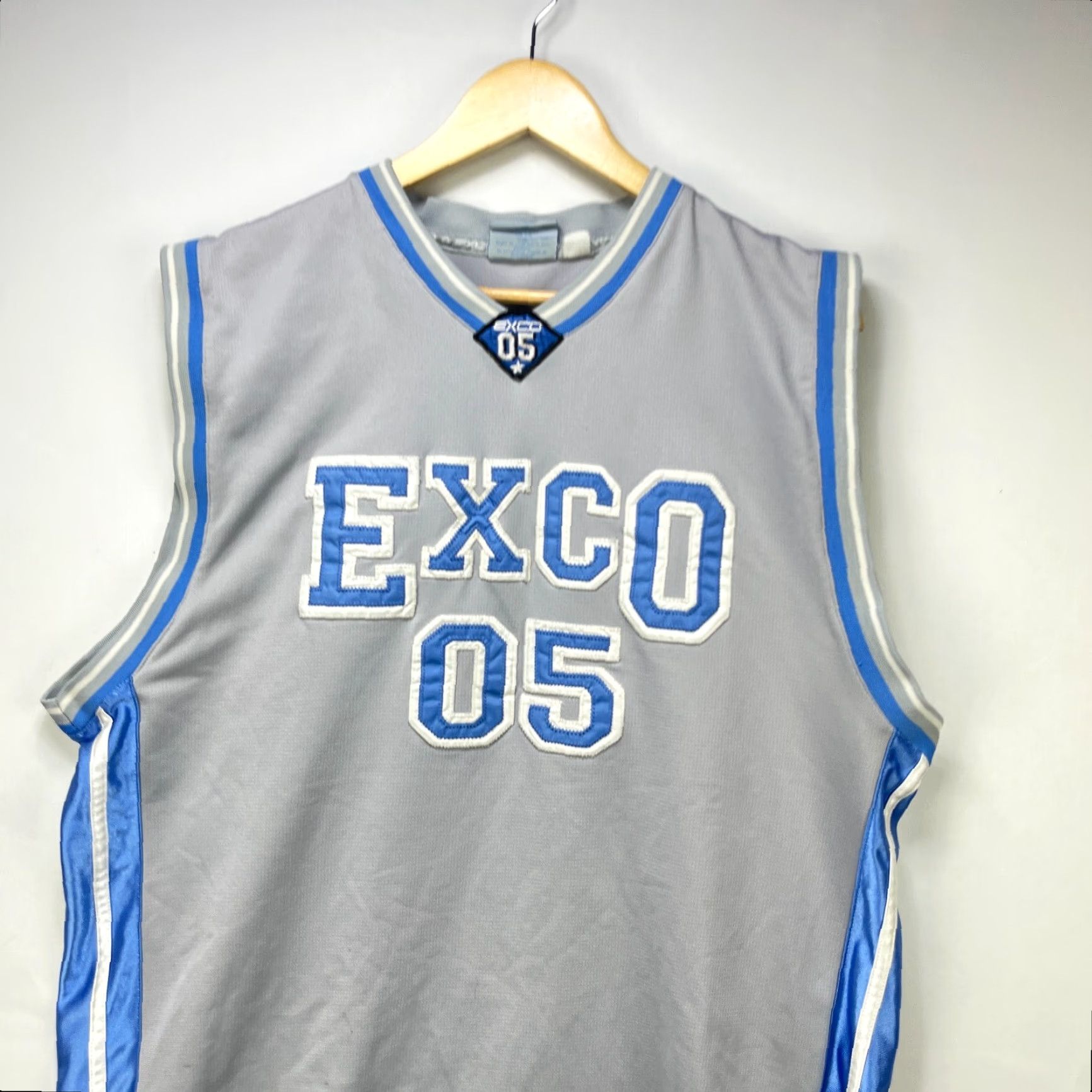 Vintage VINTAGE EXCO Y2K Basketball Jersey Large XL Baggy Hip Hop Mens Shirt XL Blue Hip Hop 90s Theme Size US L / EU 52-54 / 3 - 2 Thumbnail