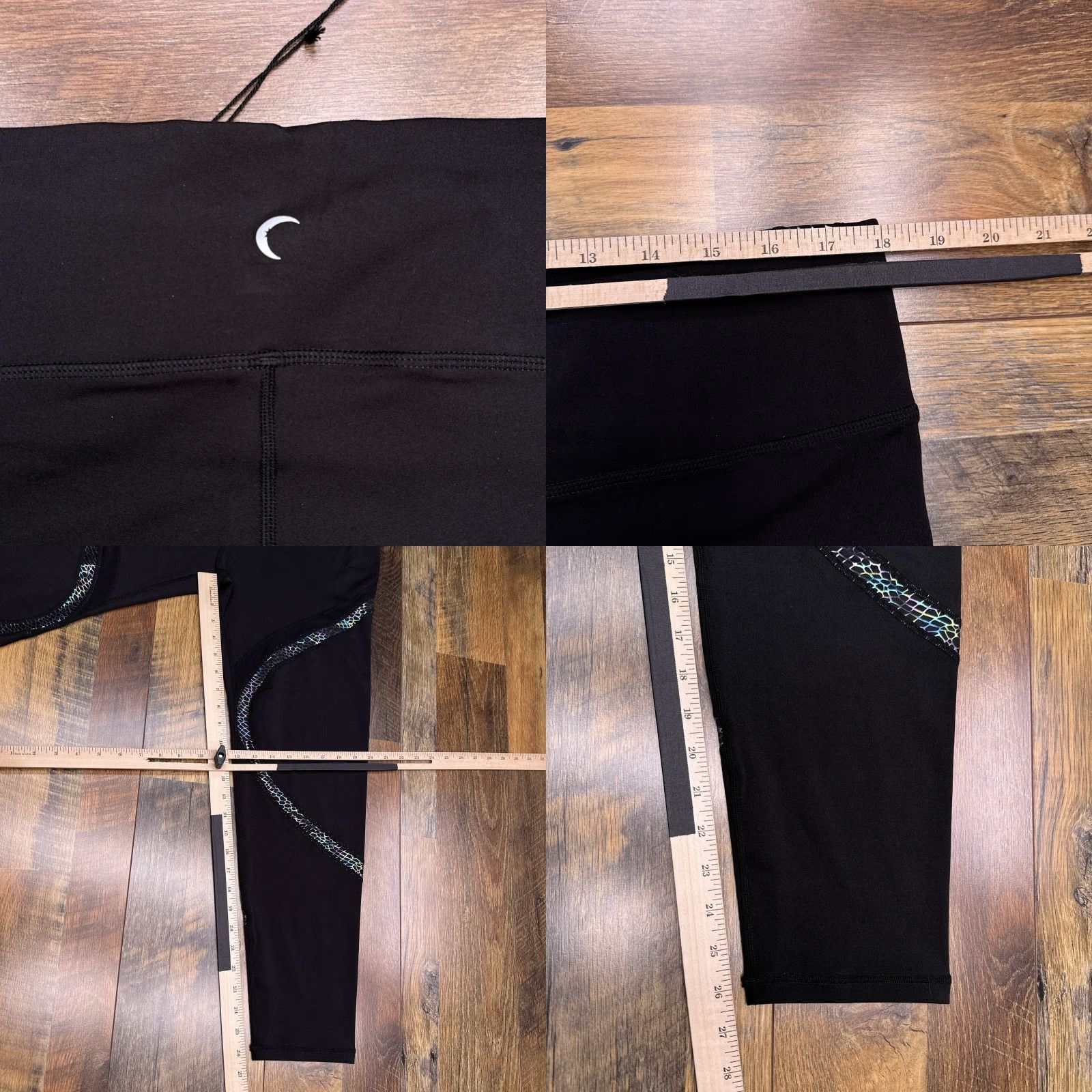 Vintage Zyia Active Leggings Women's 20 Black Reflective Serpent 28 Inch Hi Rise Skinny Inseam 26.5 in Activewear Yoga Gym & Training Size 42" / US 20 - 8 Thumbnail