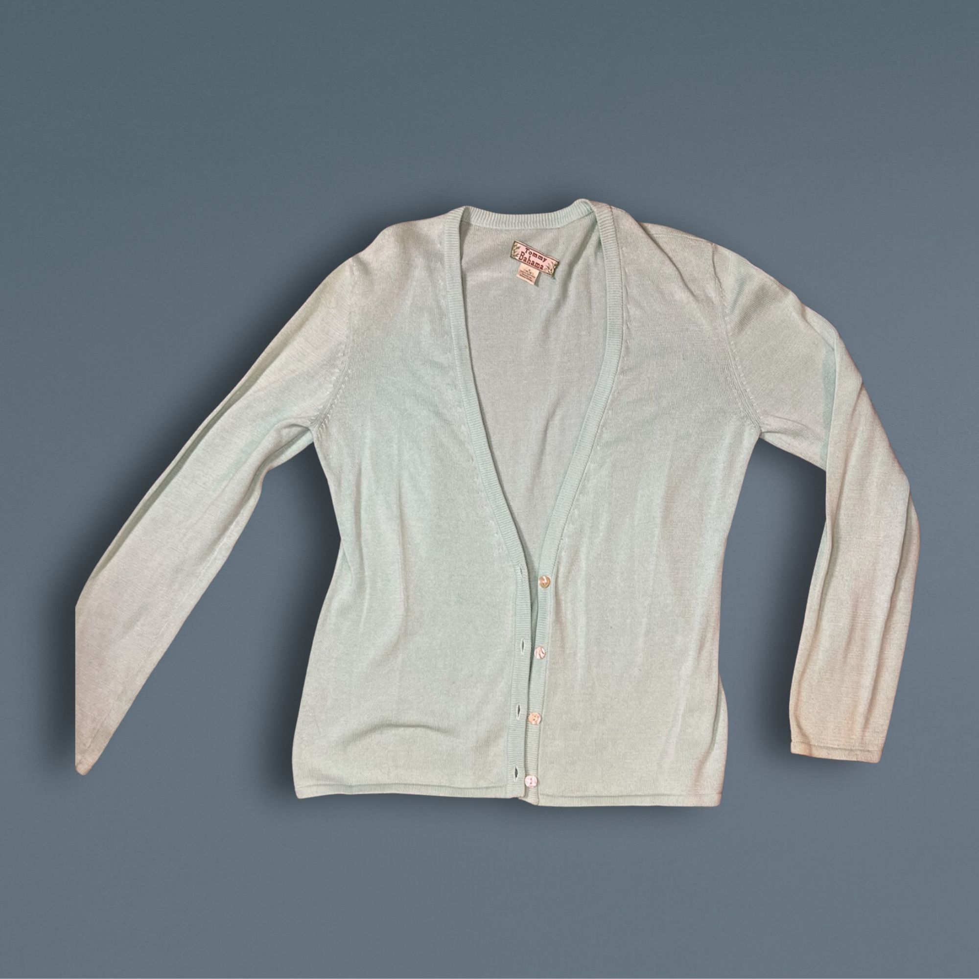 Tommy Bahama Tommy Bahama Womens Light Blue Button-Front Cardigan Sweater Size S / US 4 / IT 40 - 2 Thumbnail