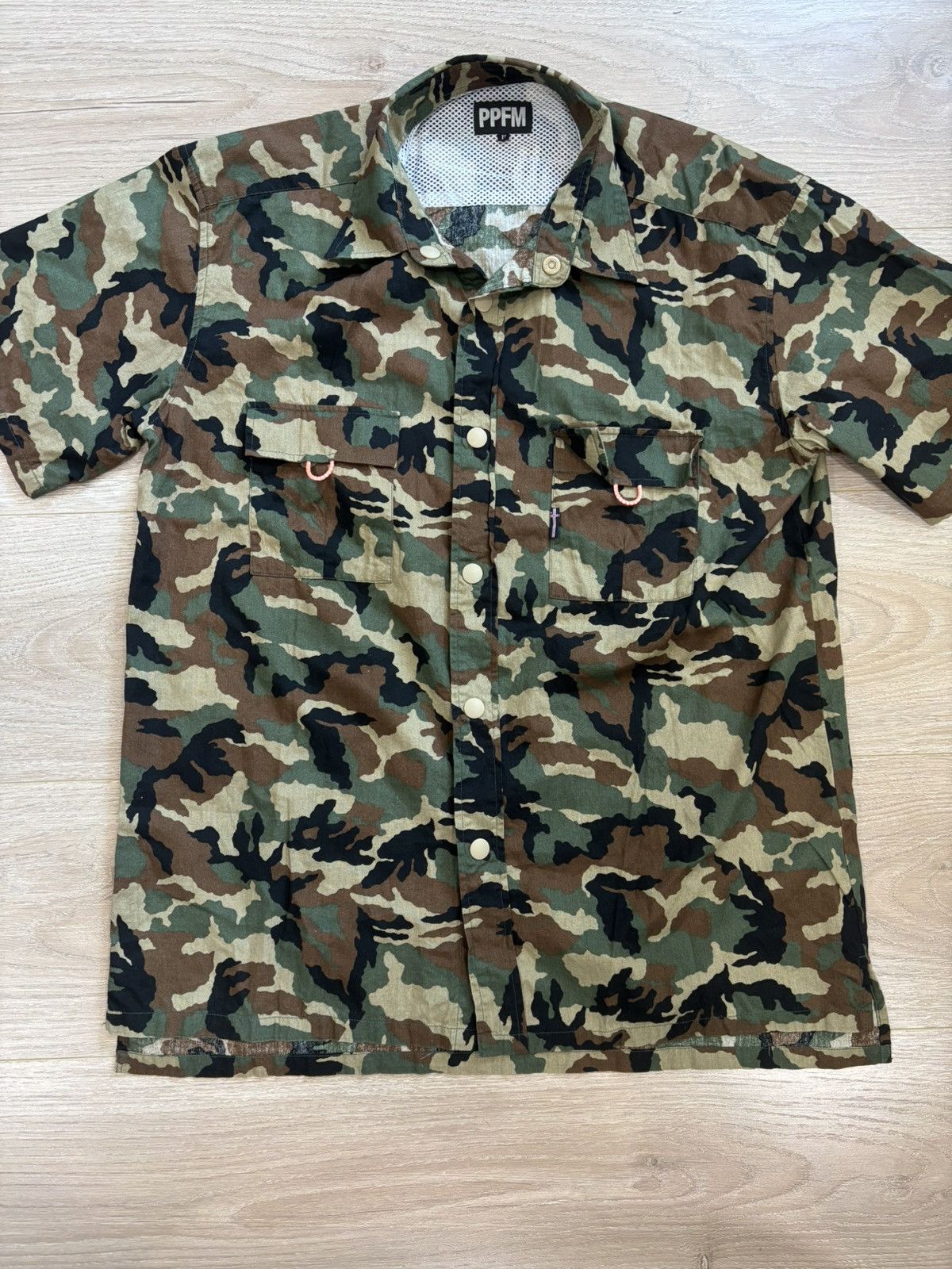 PPFM PPFM CAMO BUTTON UP SHORT SLEEVE T SHIRT Size US M / EU 48-50 / 2 - 1 Thumbnail