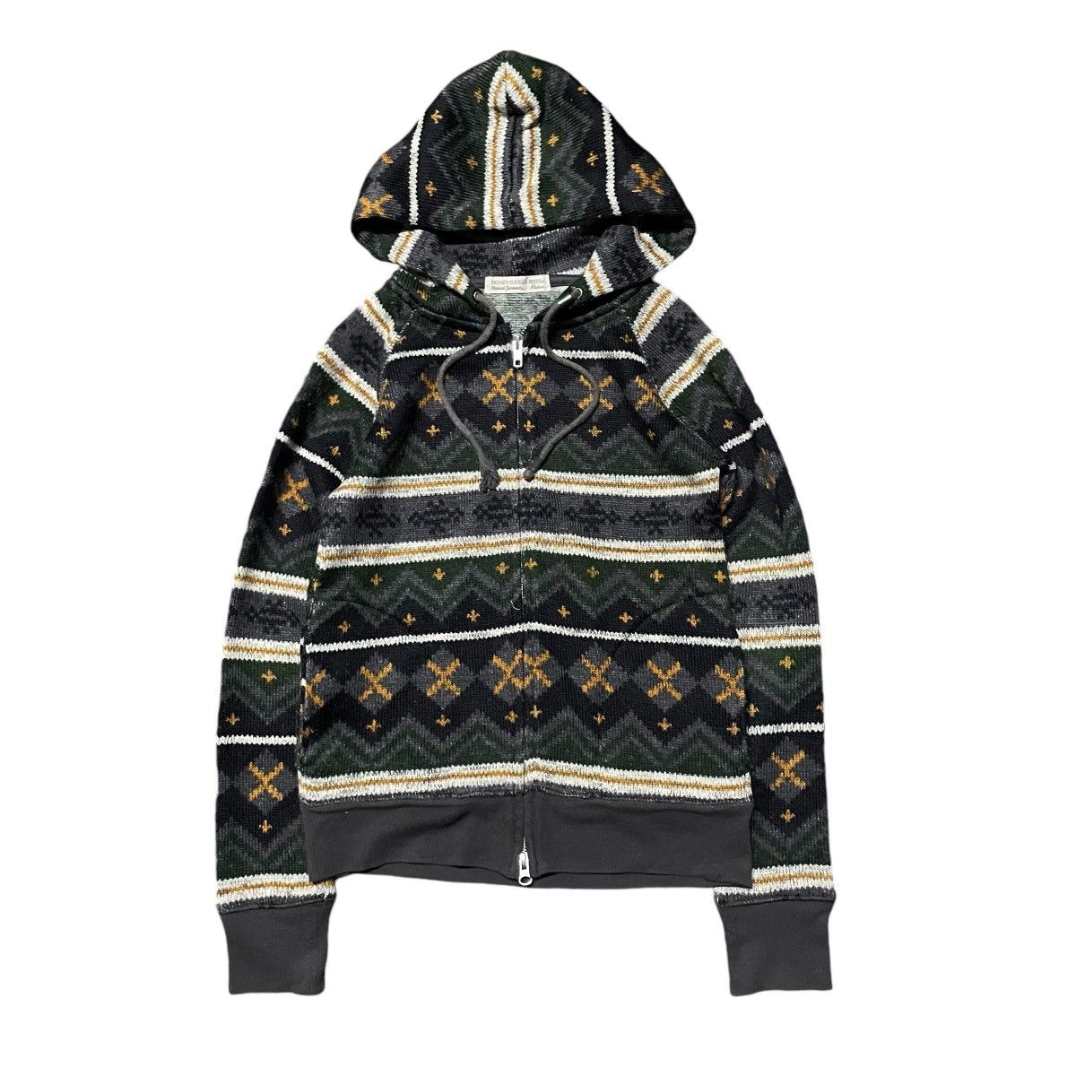 Japanese Brand × Vintage 💥Honey Suckle Rose Double Hold Zipper Knit Hoodie Size US M / EU 48-50 / 2 - 1 Thumbnail