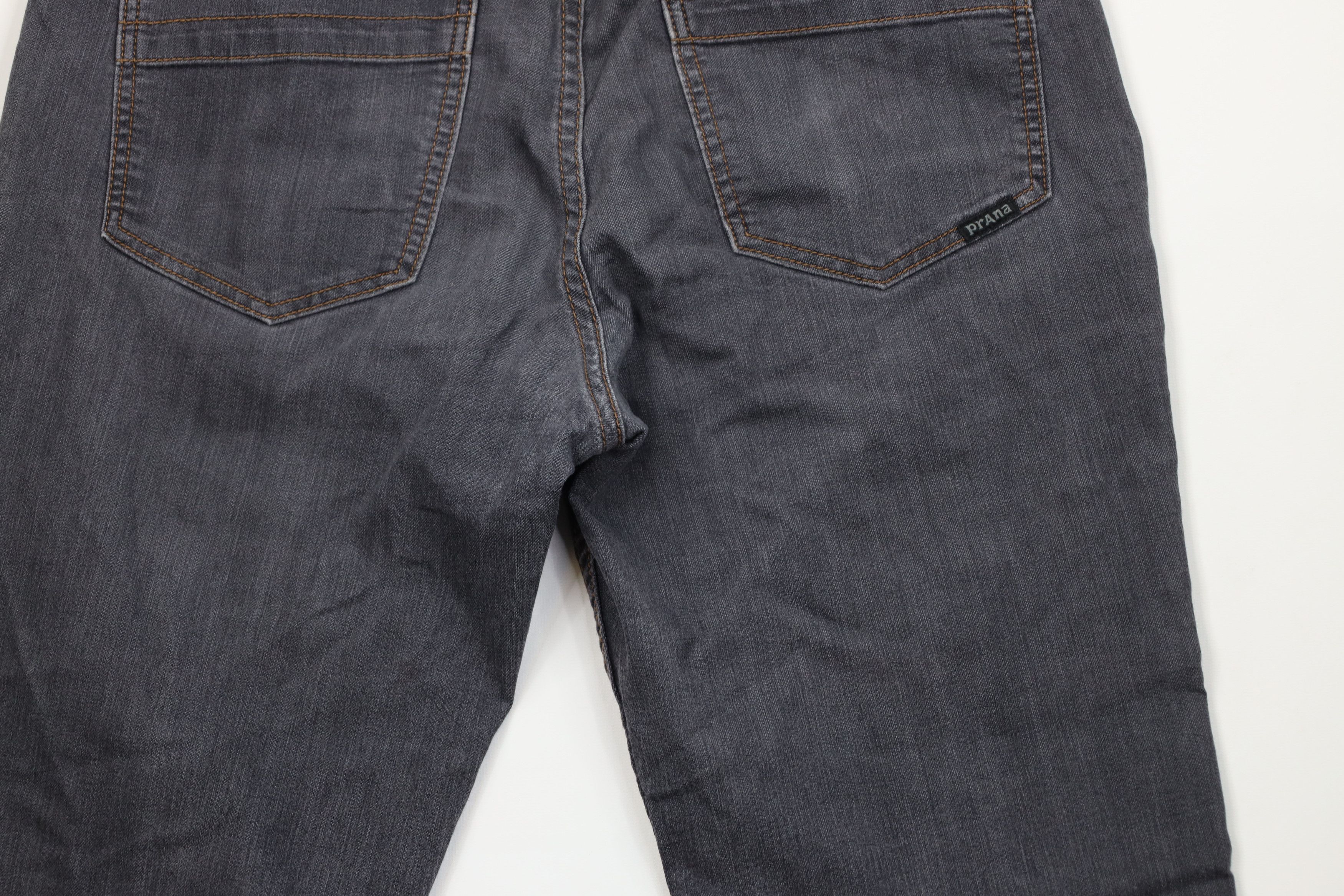 Prana prAna Breathe Faded Organic Cotton Straight Leg Jeans Black Size US 34 / EU 50 - 11 Thumbnail