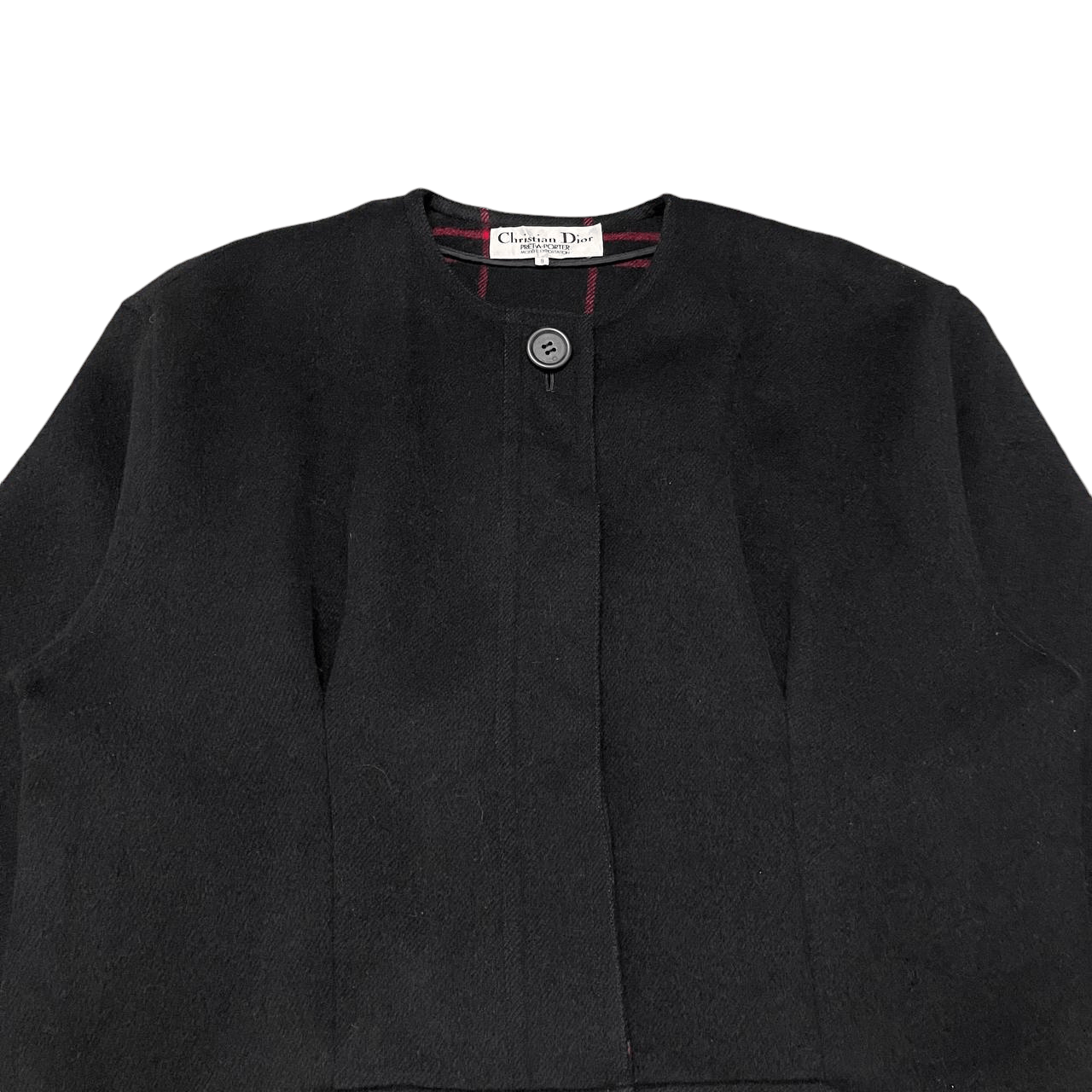 Christian Dior Monsieur Vintage Christian Dior Wool Plaid Coat Collarless Size US M / EU 48-50 / 2 - 3 Thumbnail