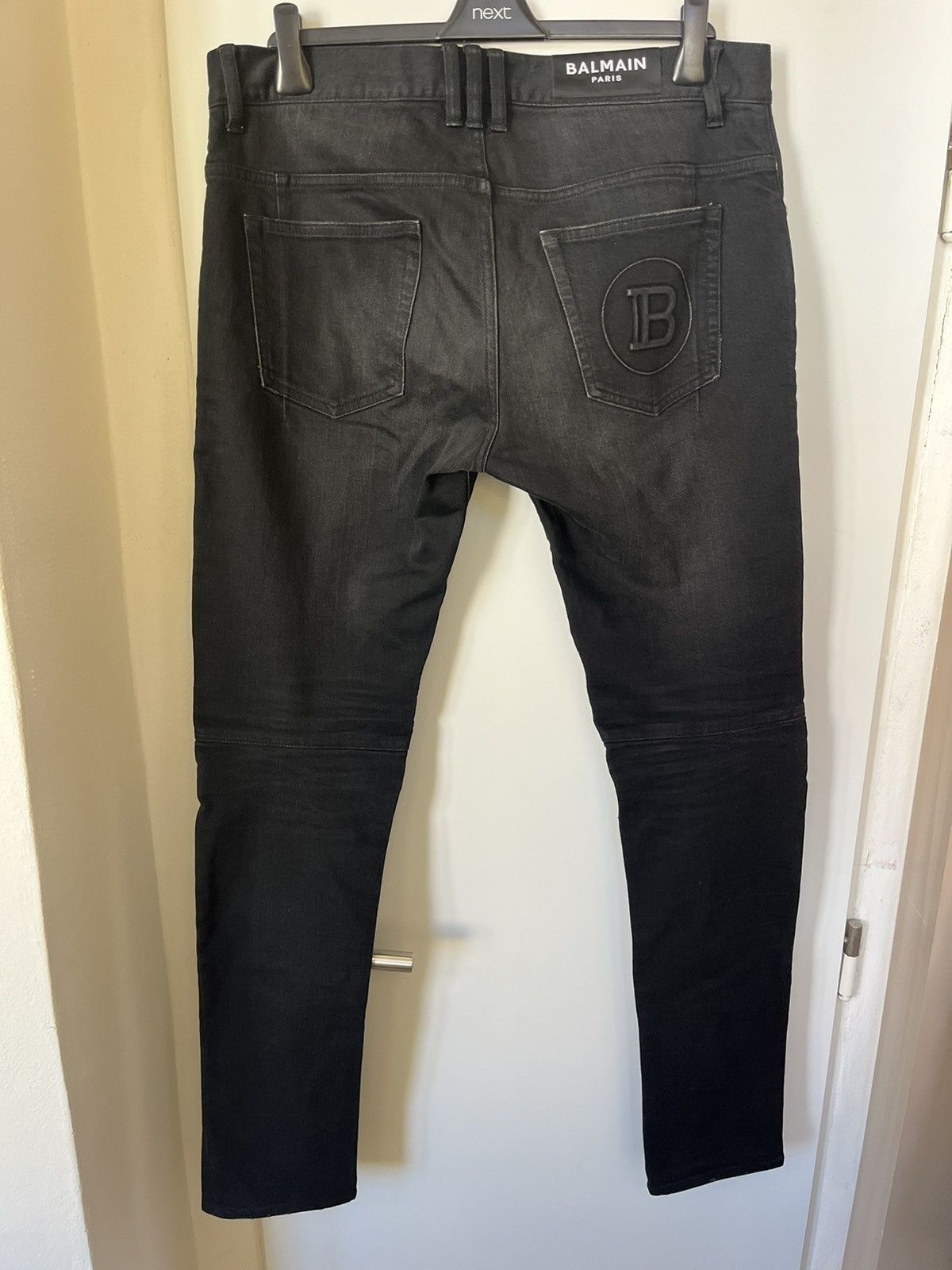 Balmain BALMAIN Leather knee Biker Denim made in Japan Size US 33 - 2 Thumbnail