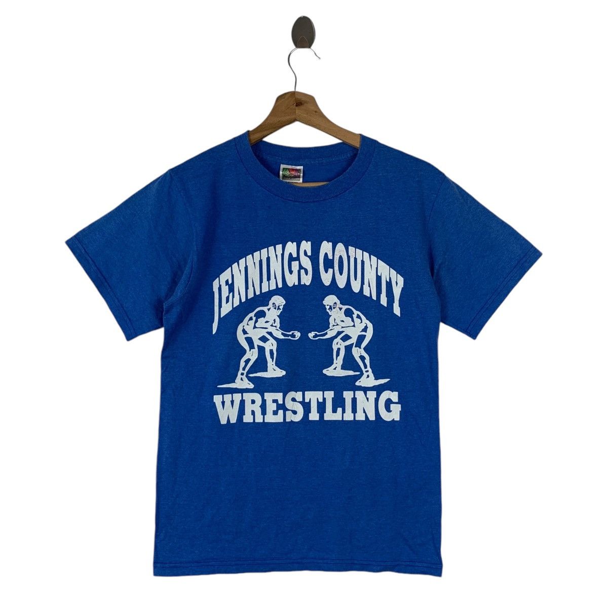 Fruit Of The Loom Vintage JENNINGS COUNTY WRESTLING JCMS Tee Shirt Size US S / EU 44-46 / 1 - 1 Thumbnail