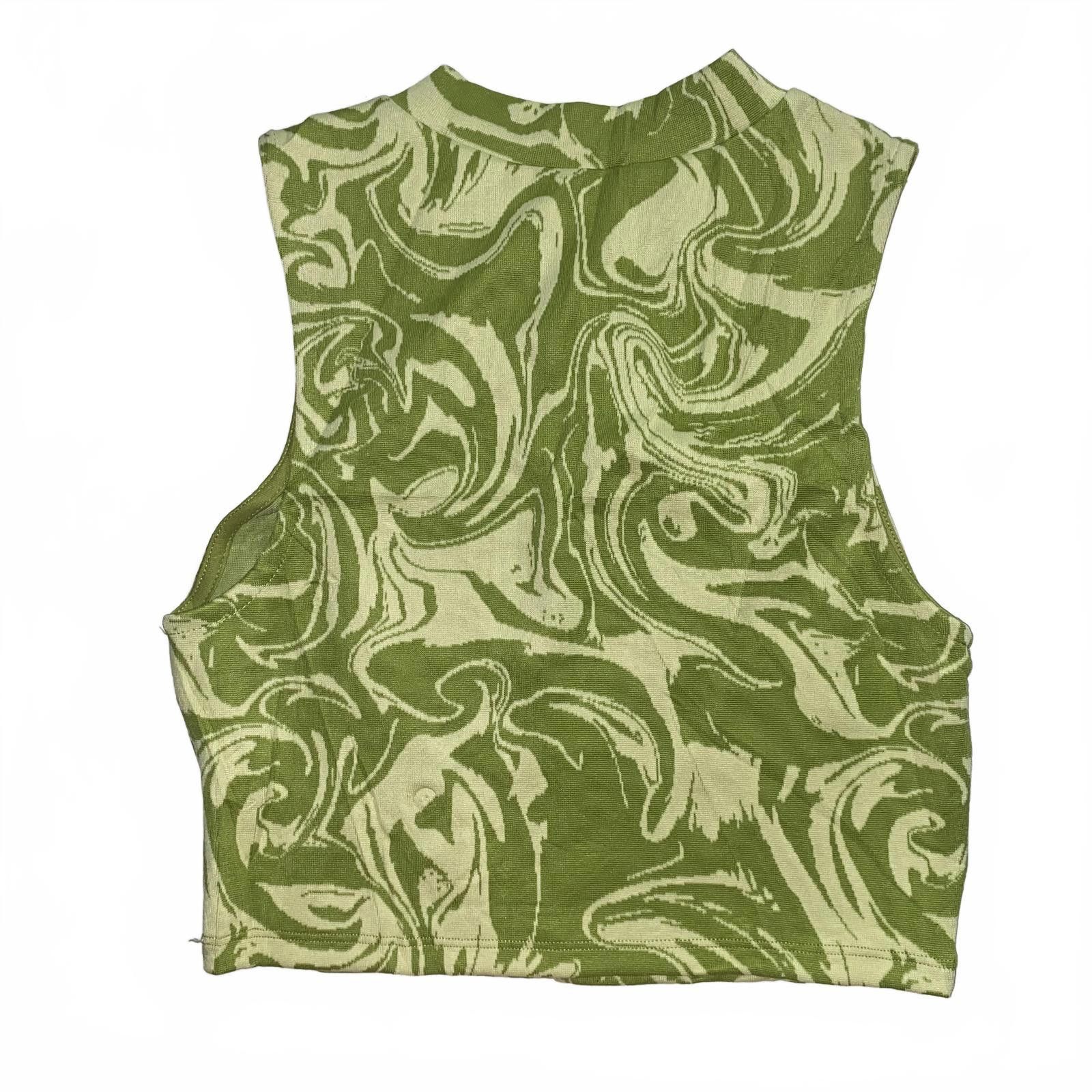 Zara Zara Swirl Print Crop Top Size Medium Retro Vintage Look Size M / US 6-8 / IT 42-44 - 2 Thumbnail