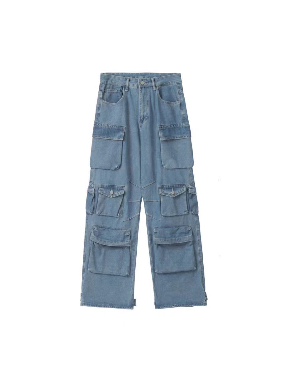 Vintage Street vintage workwear multi-pocket baggy jeans Size US 30 / EU 46 - 5 Thumbnail