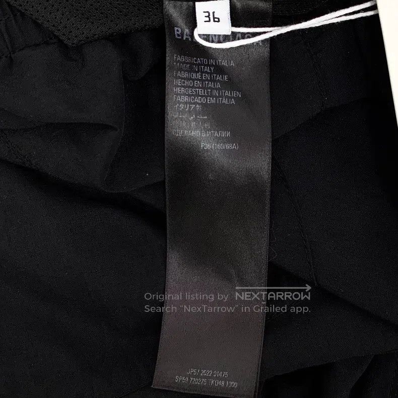 Balenciaga Balenciaga Black logo embroidery tapered casual sports lon Size US 36 / EU 52 - 6 Thumbnail
