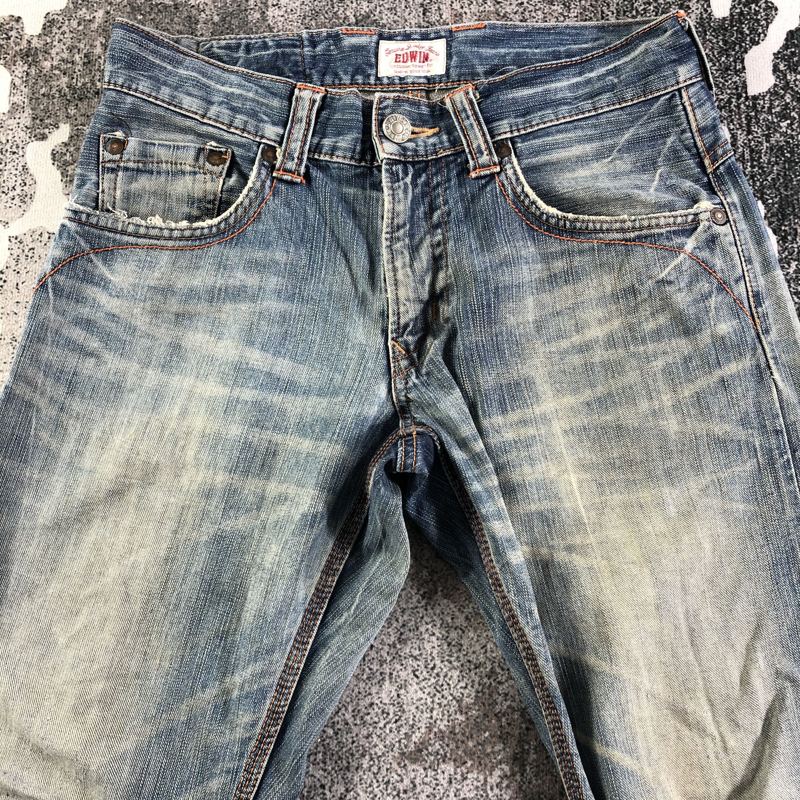 Edwin Vintage Edwin XV Jeans Distressed Denim KJ2198 Size US 30 / EU 46 - 3 Thumbnail