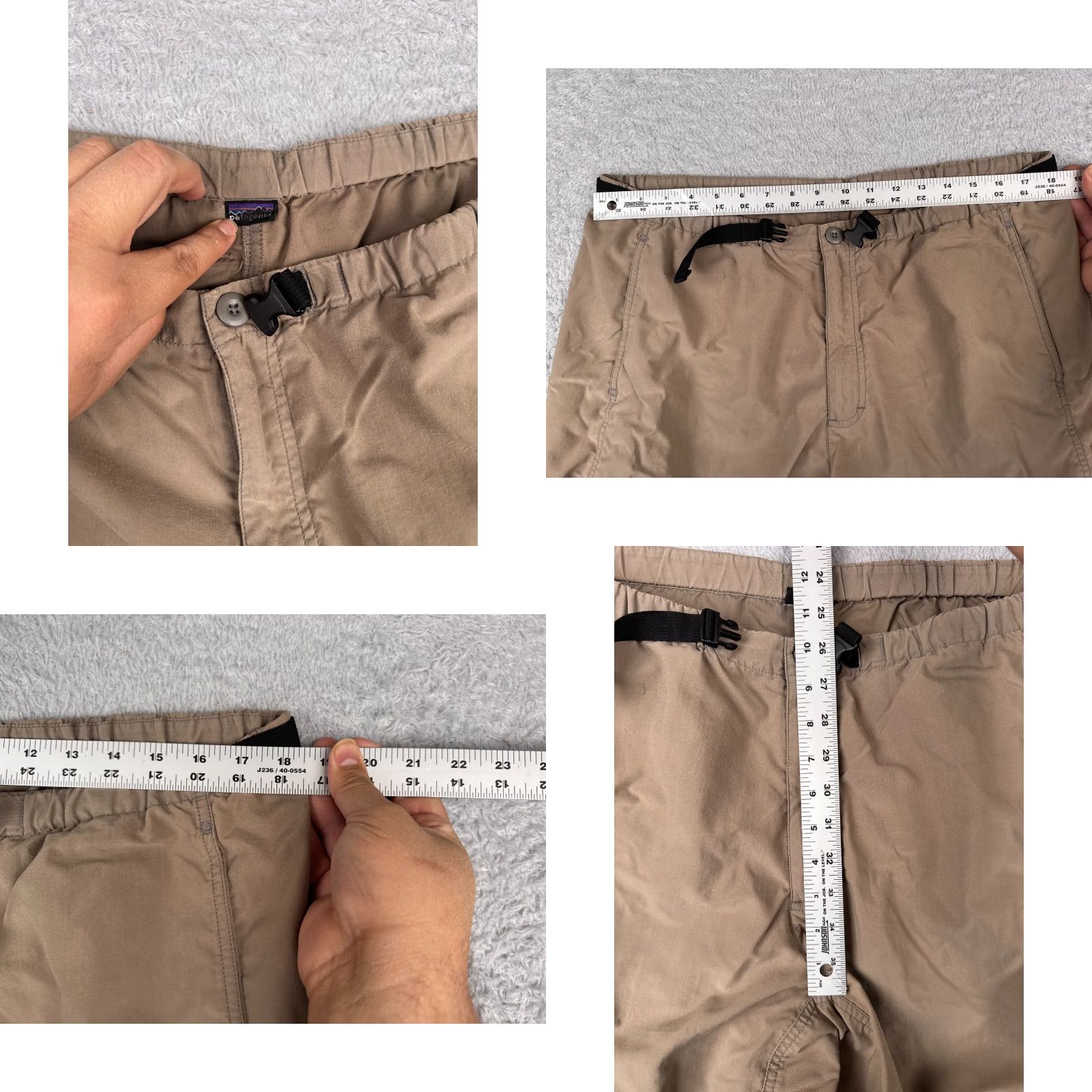 Patagonia VINTAGE Patagonia Shorts Men 38 Beige Nylon Belted Cargo Pocket 10in Inseam Outdoor Beach Army 90s Size US 38 / EU 54 - 8 Thumbnail