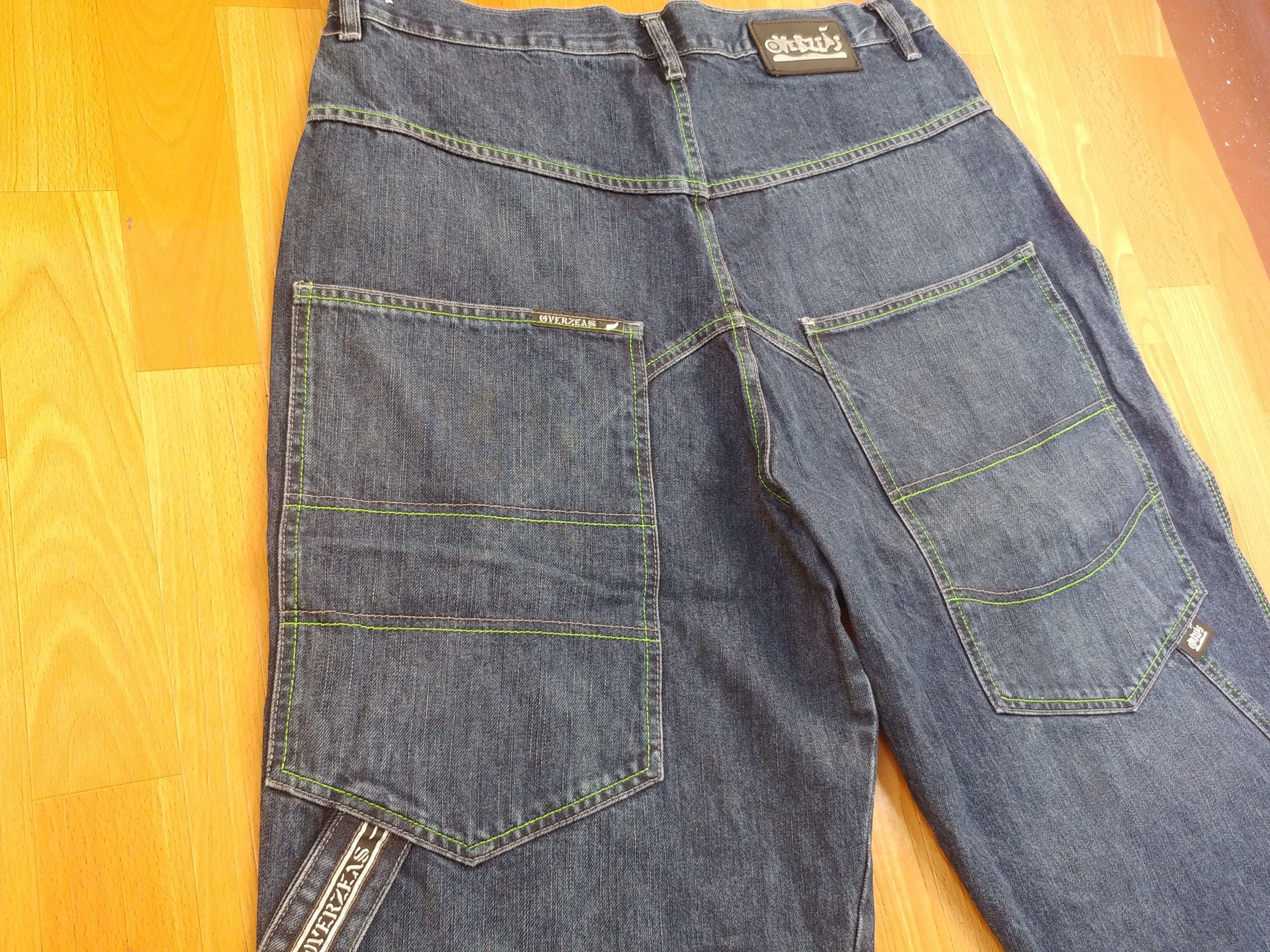 Vintage Overseas jeans shorts, vintage denim hip hop, 90s, size W 34 Size US 34 / EU 50 - 5 Thumbnail