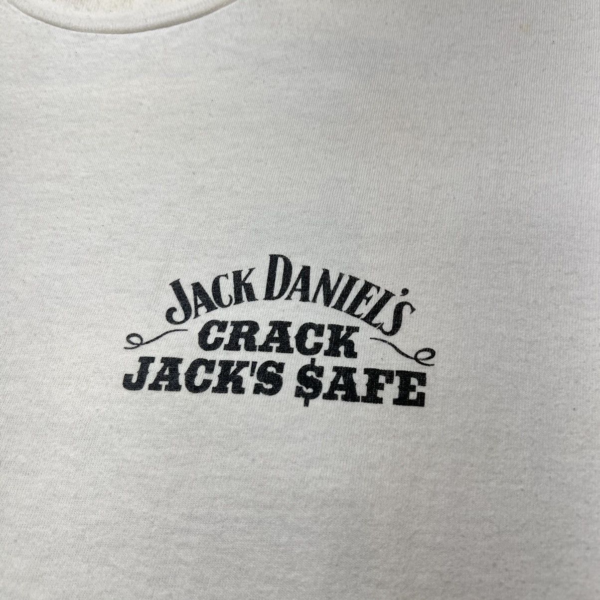 Vintage Jack Daniels Tee Shirt White Crack The Legend Safe Whiskey Size US XL / EU 56 / 4 - 3 Thumbnail