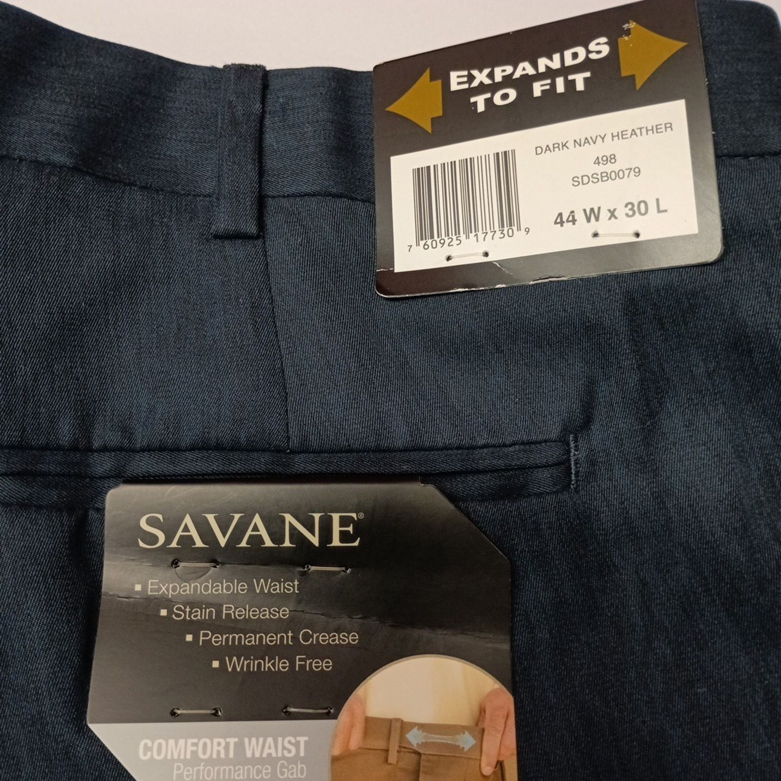 Savane Savane Dress Pants Men's Size 44x30 Straight Pleated Blue Size US 44 / EU 60 - 2 Thumbnail