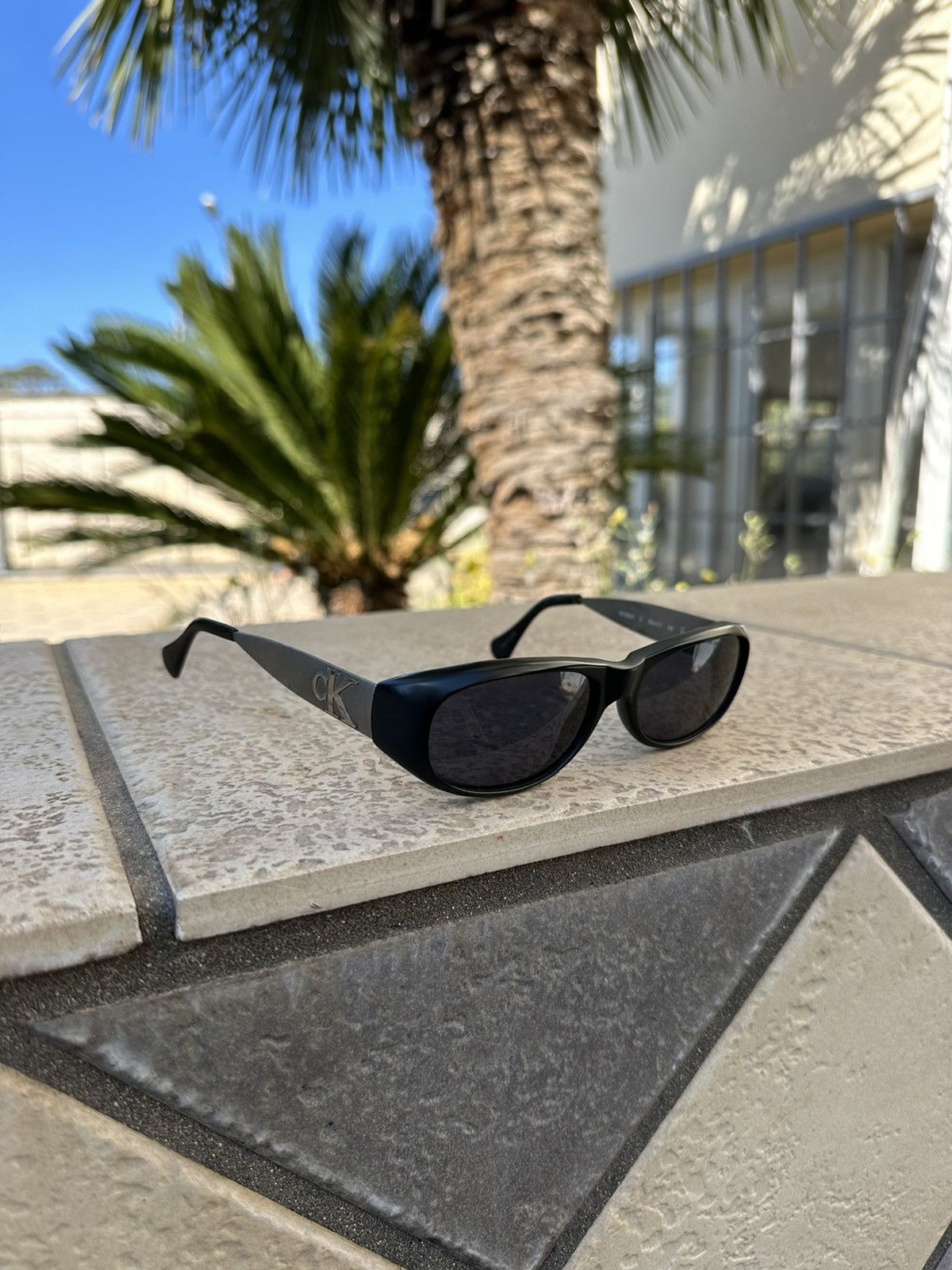 image of Calvin Klein Sunglasses Black Vintage Japan, Men's