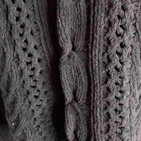 J. Jill J. Jill XL Cardigan Sweater Handknit Black Cable Knit Polyes Size XL / US 12-14 / IT 48-50 - 8 Thumbnail
