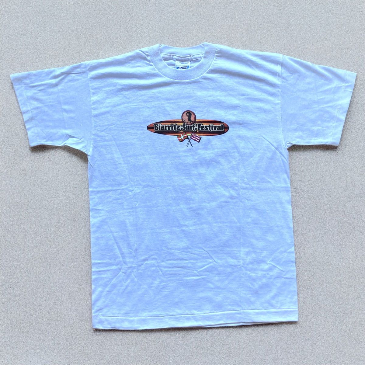Vintage 90s Biarritz Surf Festival Tee Shirt L’esprit D’Hawaii Size US XL / EU 56 / 4 - 2 Thumbnail
