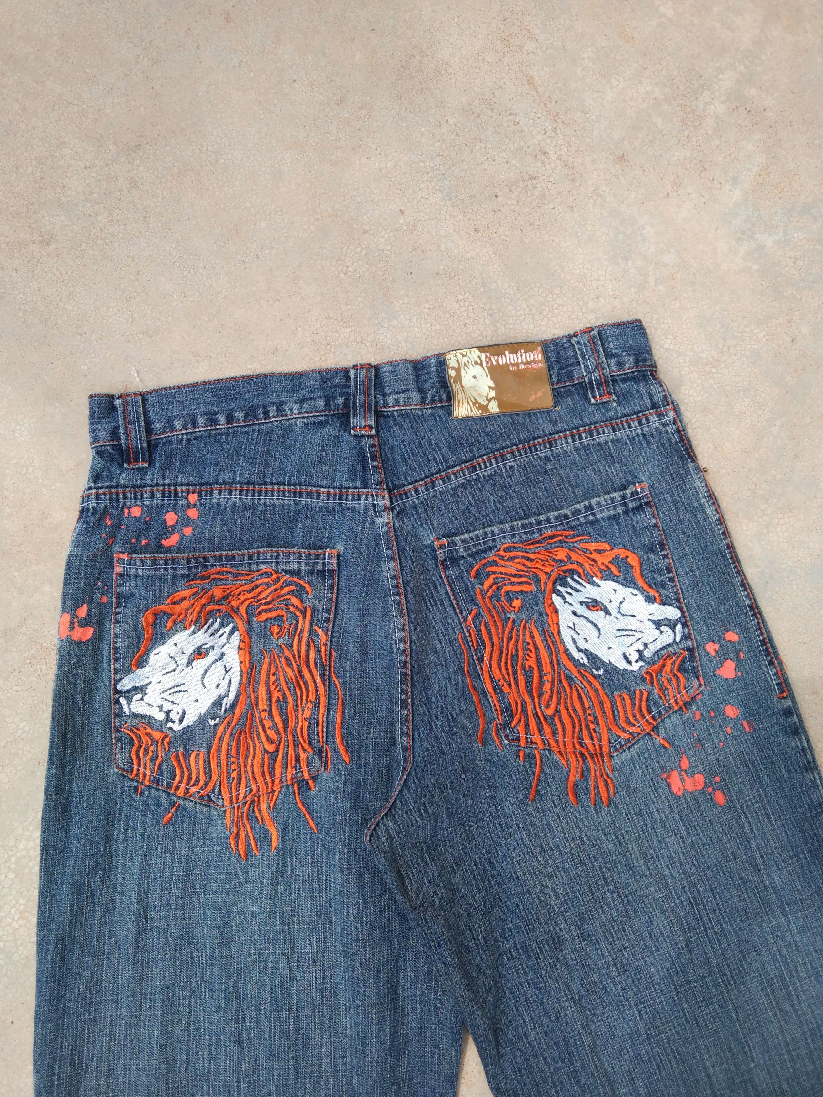 Vintage Vintage Y2k Evolution In Design Baggy Jeans Ed hardy Style Size US 34 / EU 50 - 3 Thumbnail