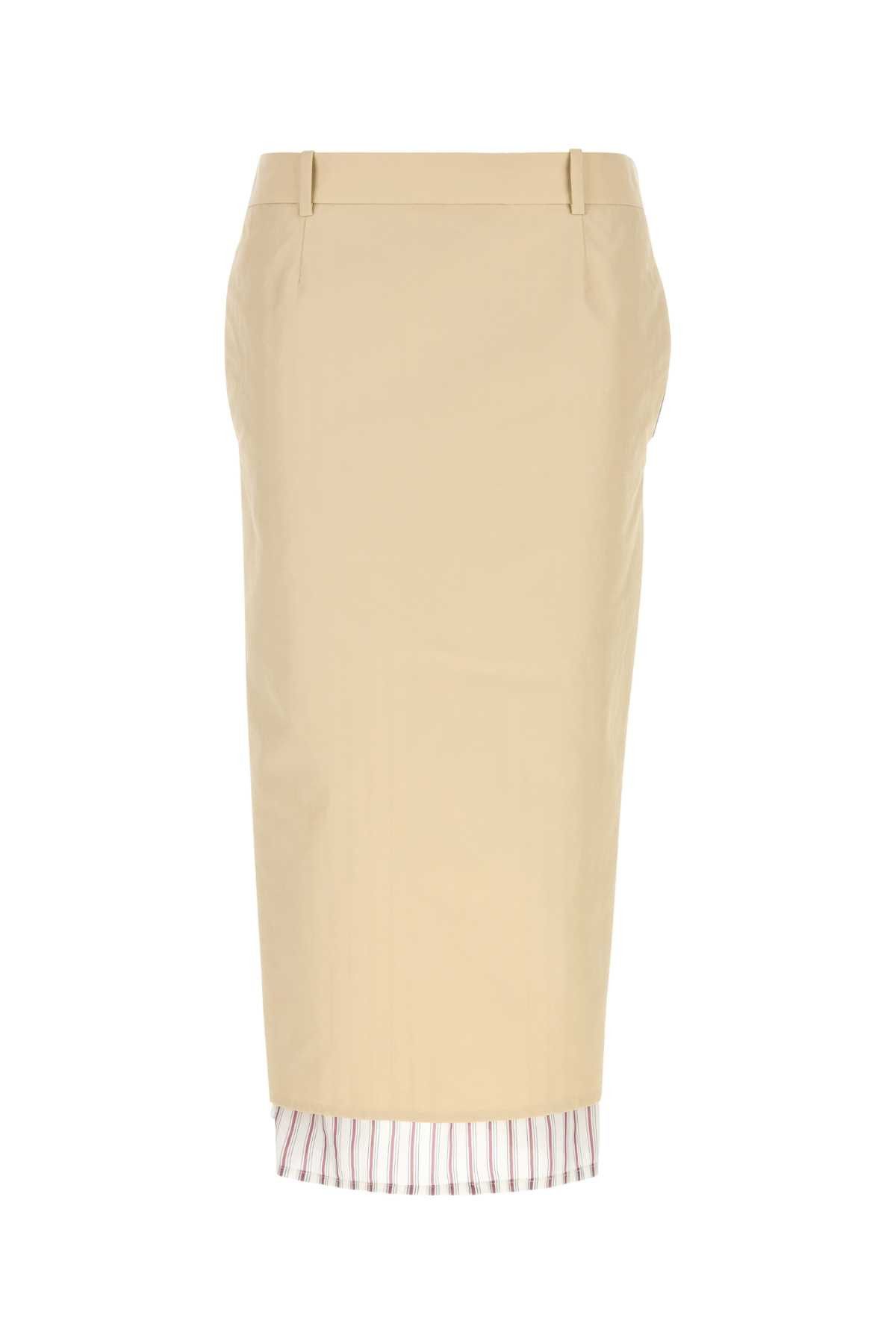 The Attico Beige Poplin Skirt Size 26" / US 2 / IT 38 - 1 Thumbnail
