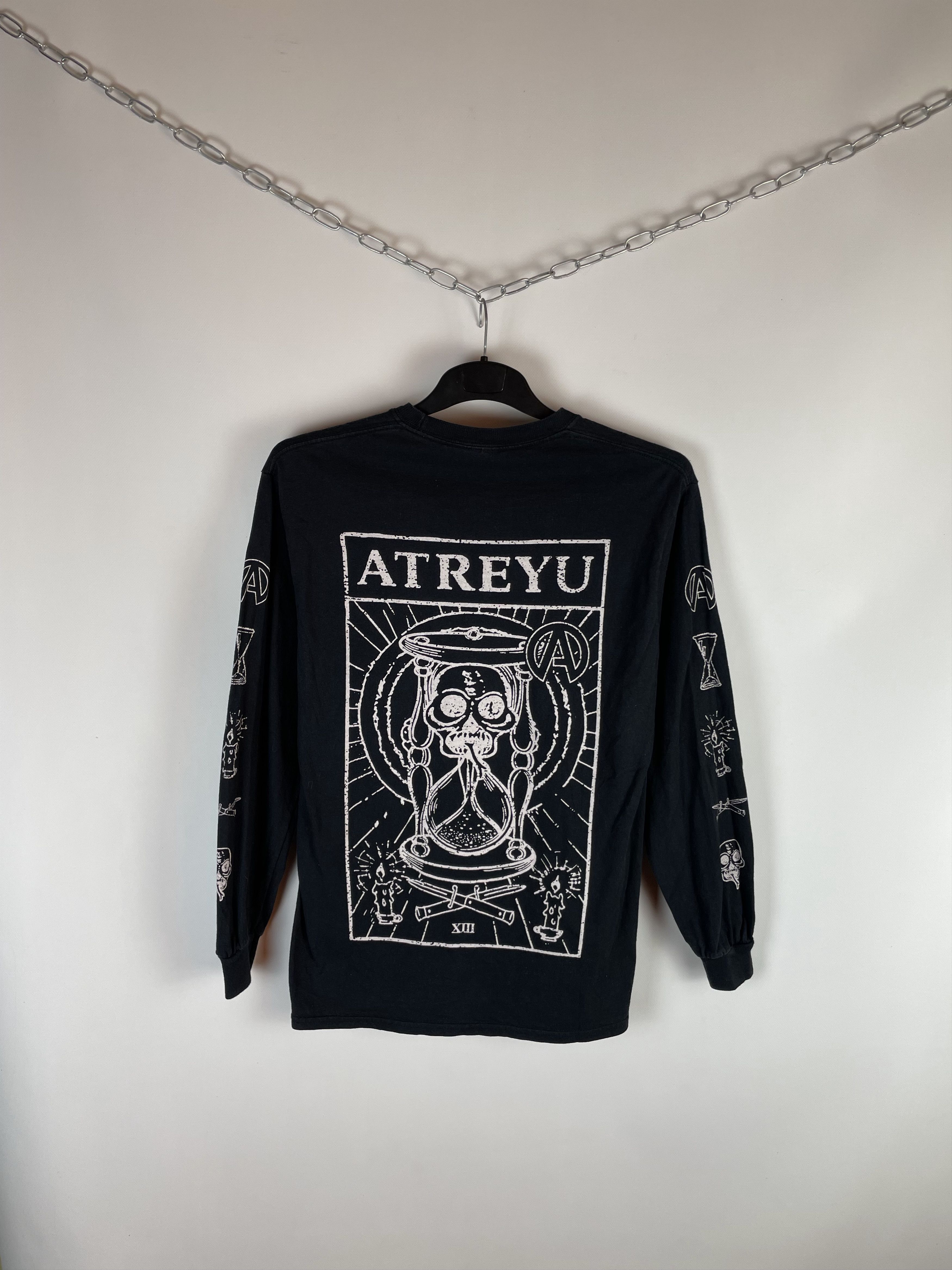 Band Tees Vintage ATREYU Rhinestones Skulls Grunge Y2K Long Sleeve Size US M / EU 48-50 / 2 - 1 Thumbnail