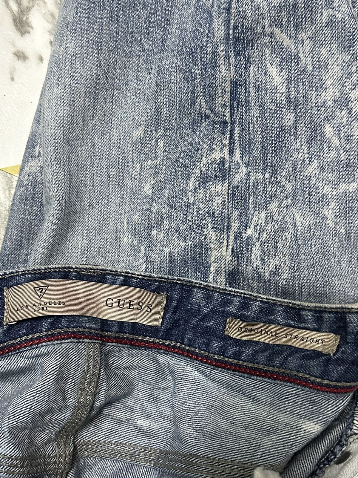 Guess 👹Guess Straight Cut Distressed Denim Size US 30 / EU 46 - 14 Thumbnail