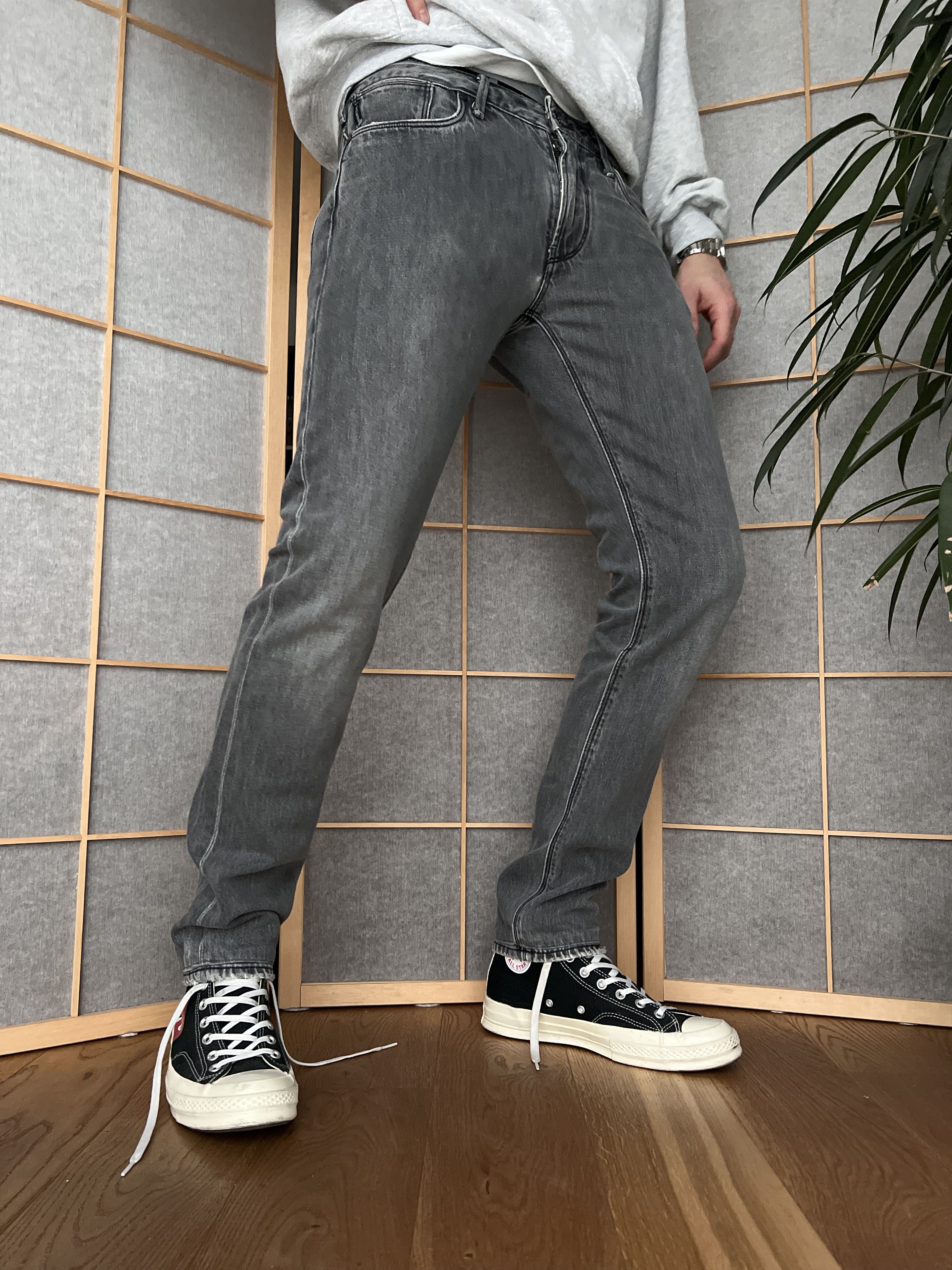 Armani Crazy! Armani jeans black skinny denim stretch slim pants Size US 31 - 5 Thumbnail