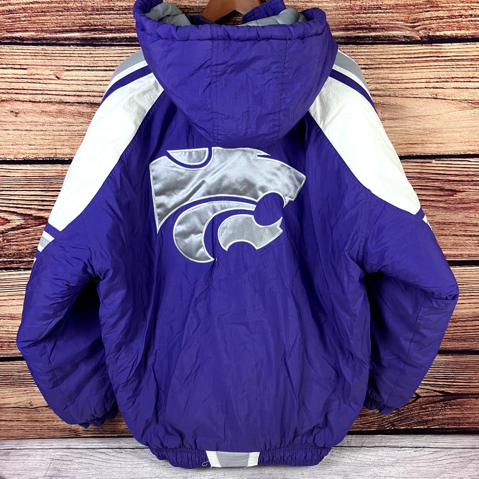 Starter × Vintage Vintage 1990s Kansas State Wildcats Starter Puffer Coat Size US XL / EU 56 / 4 - 2 Thumbnail