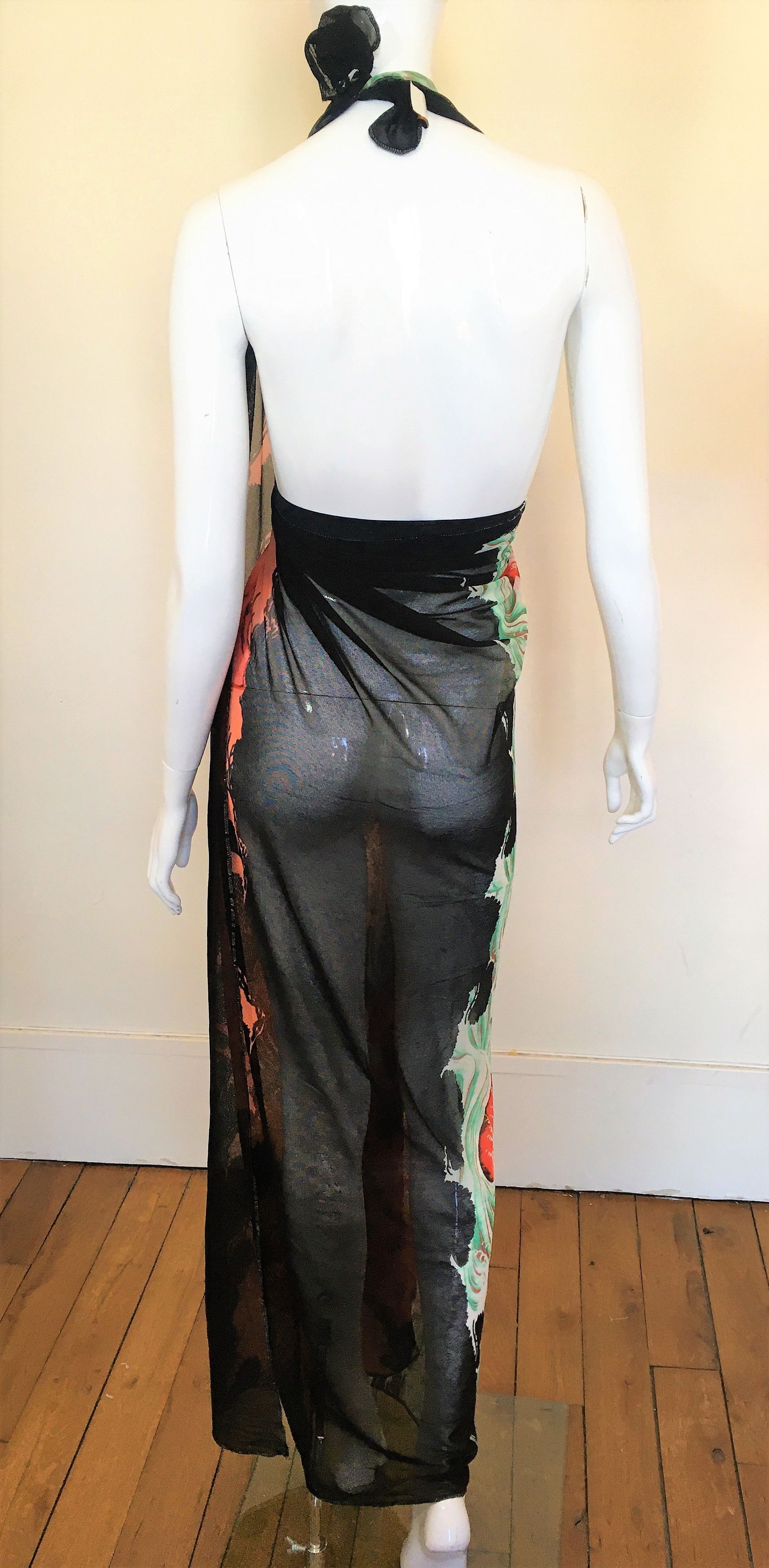 Jean Paul Gaultier Jean Paul Gaultier Backless FW 1995 Mesh Medium Maxi Dress Size M / US 6-8 / IT 42-44 - 4 Thumbnail