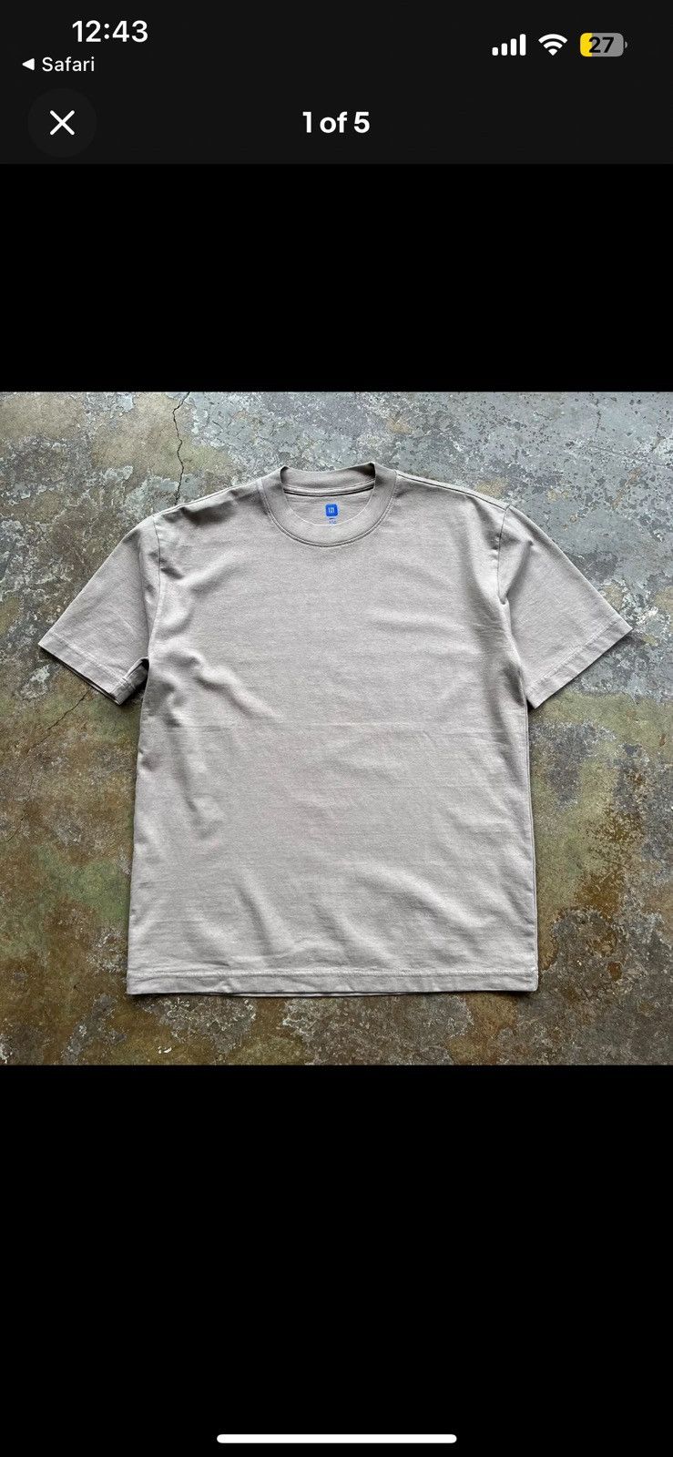 Gap × Yeezy Yezzy x gap Grey short sleeved tee - size medium Size US M / EU 48-50 / 2 - 1 Thumbnail