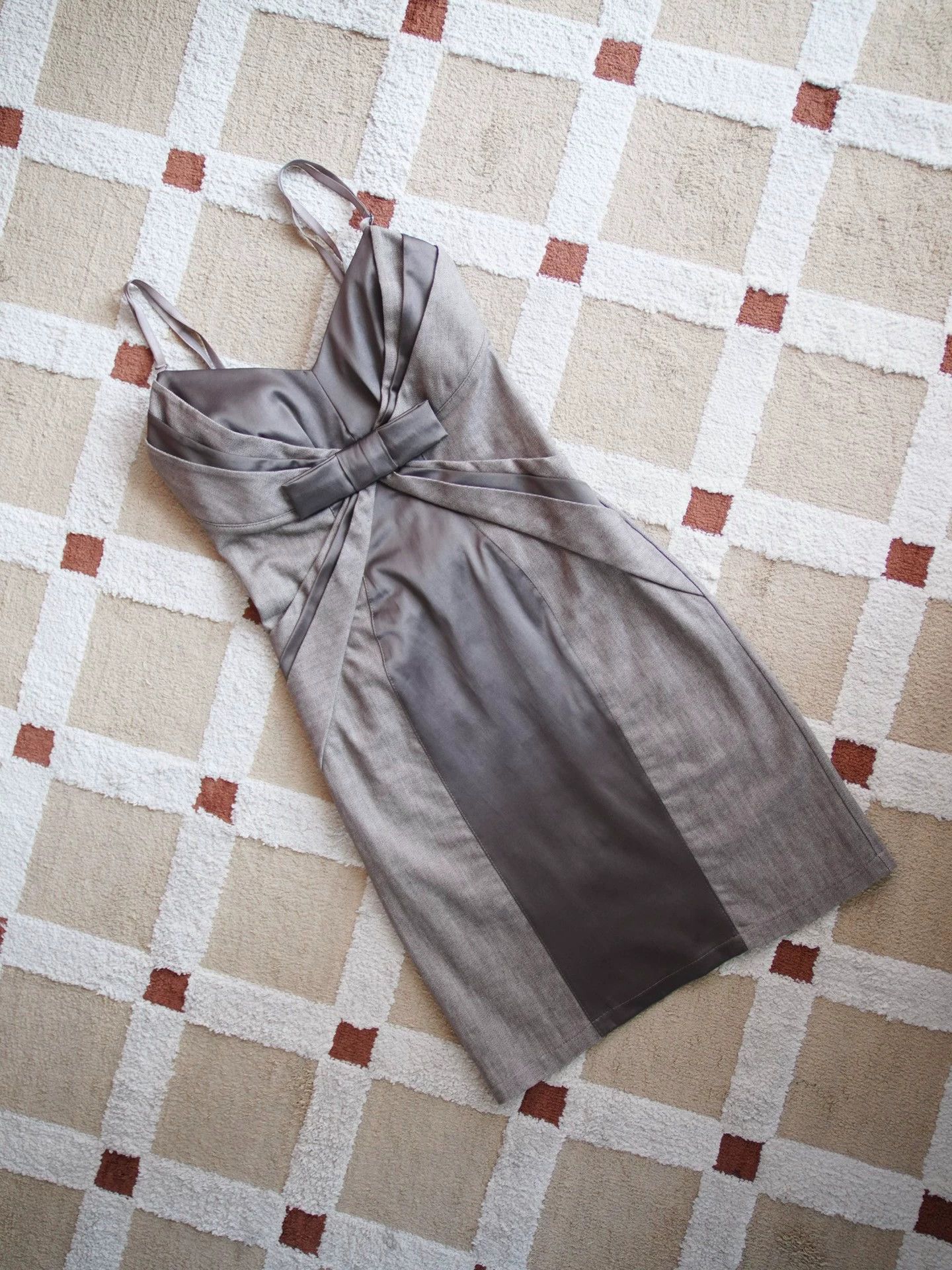 Vintage Vintage Italian Cotton Blend Warm Gray Cami Dress S Size S / US 4 / IT 40 - 5 Thumbnail