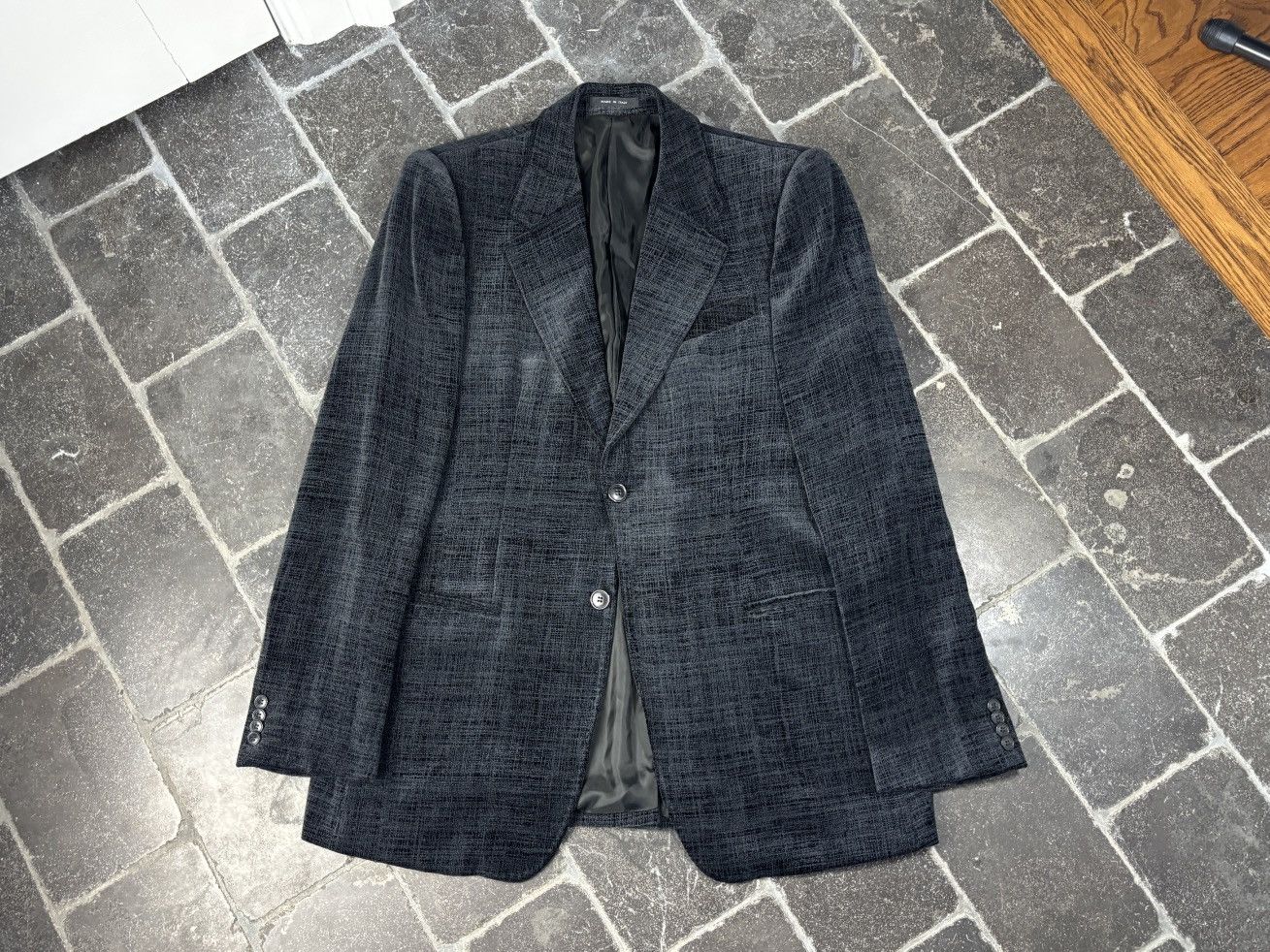 Emporio Armani F/W 2005 Emporio Armani Velvet Suit Jacket Vintage Velour 54 Size 54R - 17 Thumbnail