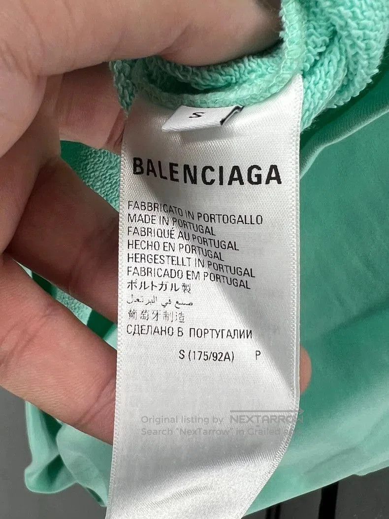 Balenciaga Balenciaga Men's Green Cotton Hoodie. Size US S / EU 44-46 / 1 - 5 Thumbnail