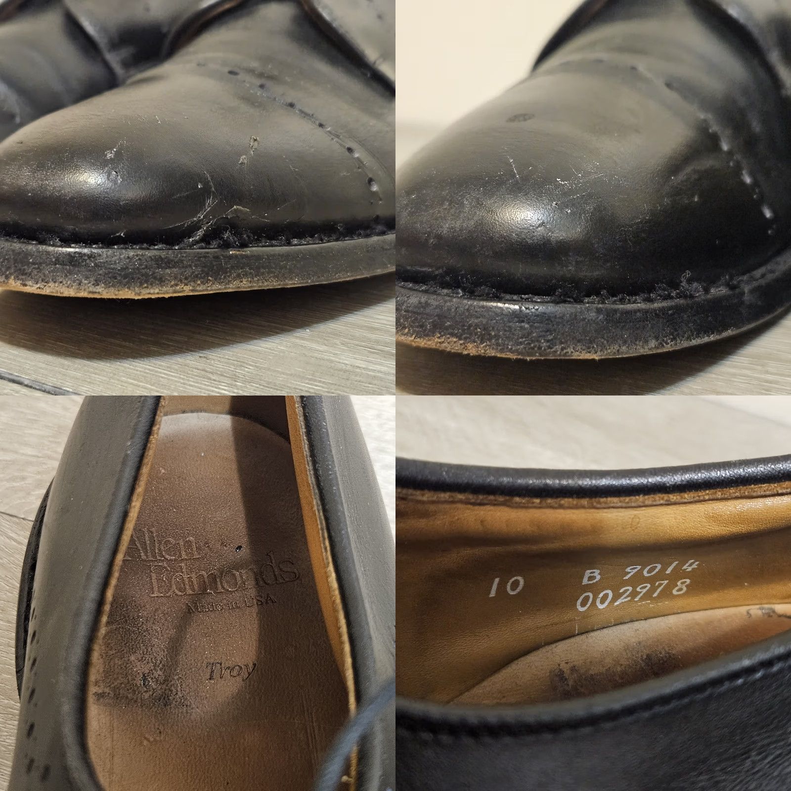Allen Edmonds Allen Edmonds Troy Mens Dress Shoes Cap Toe Oxford Black Leather Size 10 B Size ONE SIZE - 8 Thumbnail