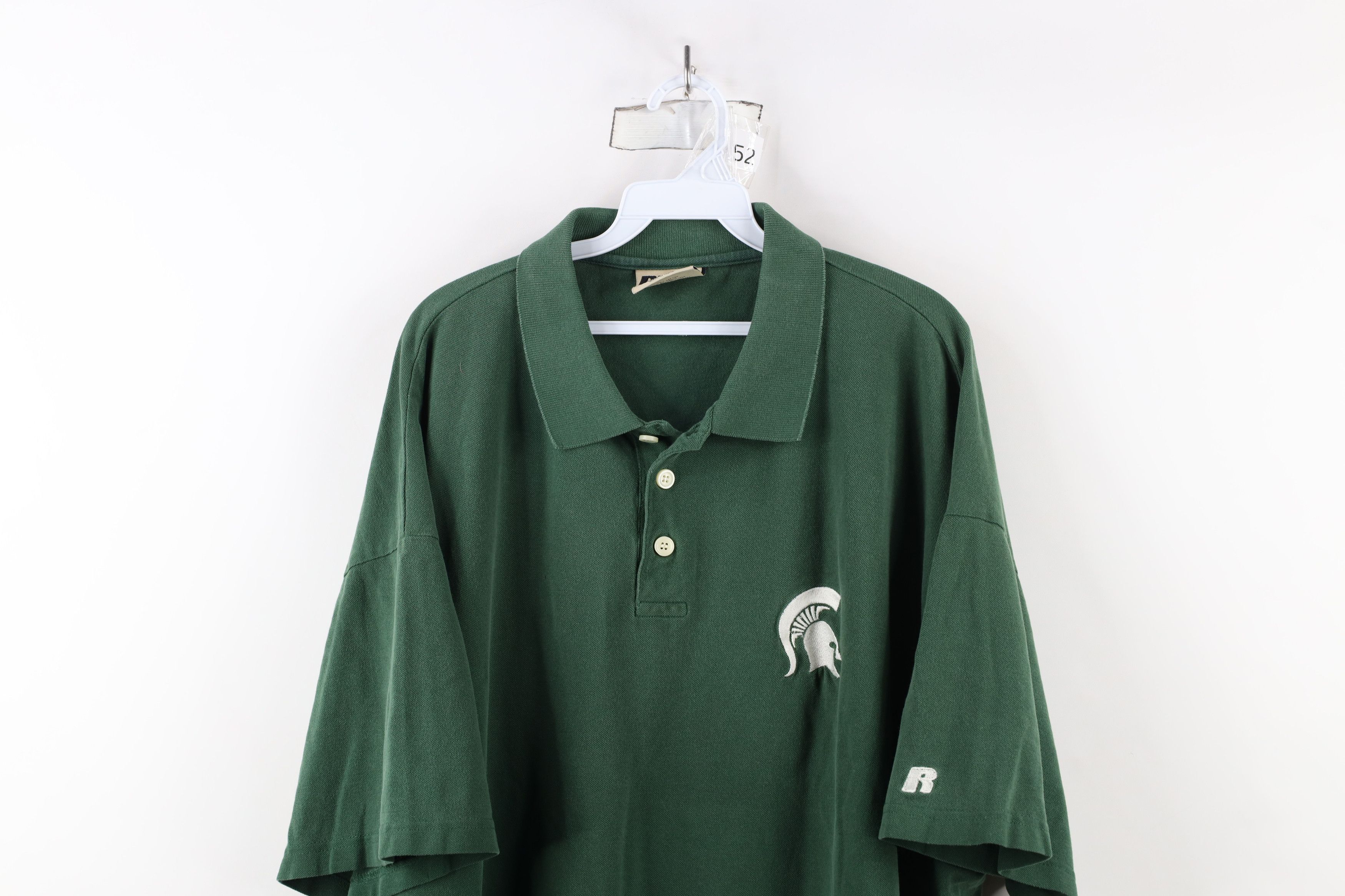 Russell Athletic × Vintage Vintage 90s Russell Athletic Michigan University Polo Shirt Size US XXL / EU 58 / 5 - 2 Thumbnail