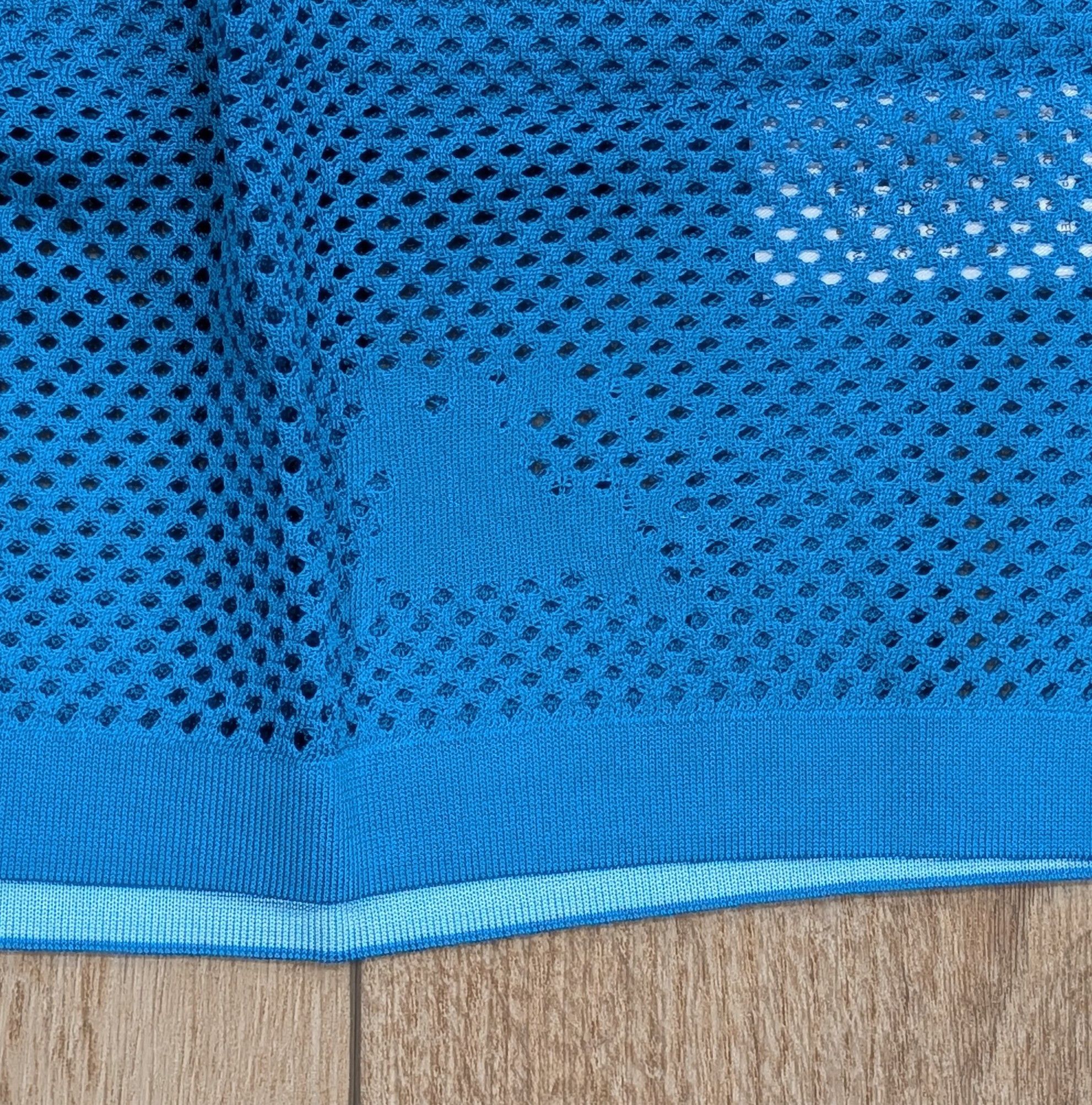 Burberry BURBERRY Mesh Polo Shirt Bright Cerulean Blue Small Size US S / EU 44-46 / 1 - 3 Thumbnail