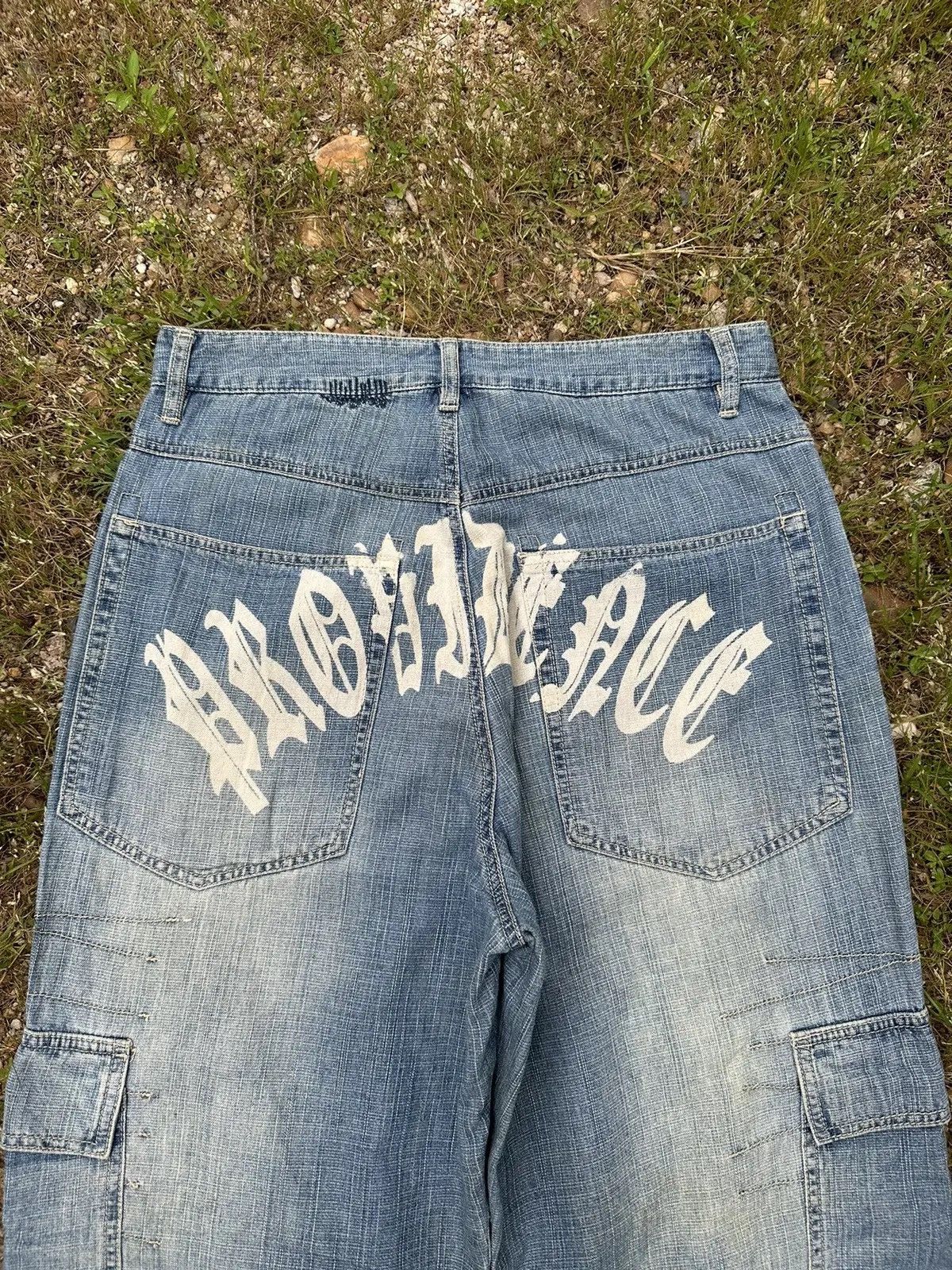 If Six Was Nine STEALS💥 JAPANESE BAGGY RAPPER PATCHWORK TRAVIS DENIM PANTS Size US 31 - 11 Thumbnail