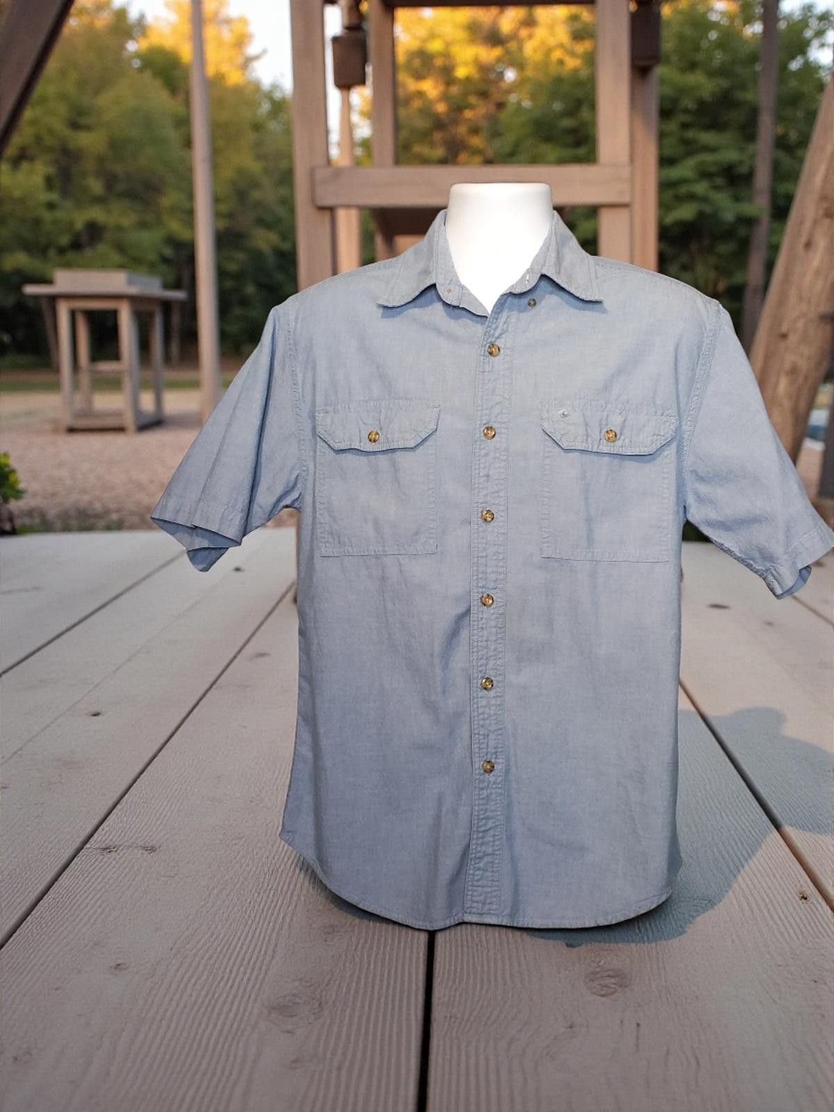 Carhartt Carhartt Light Blue Denim Workwear Shirt, Size Medium Size US M / EU 48-50 / 2 - 3 Thumbnail
