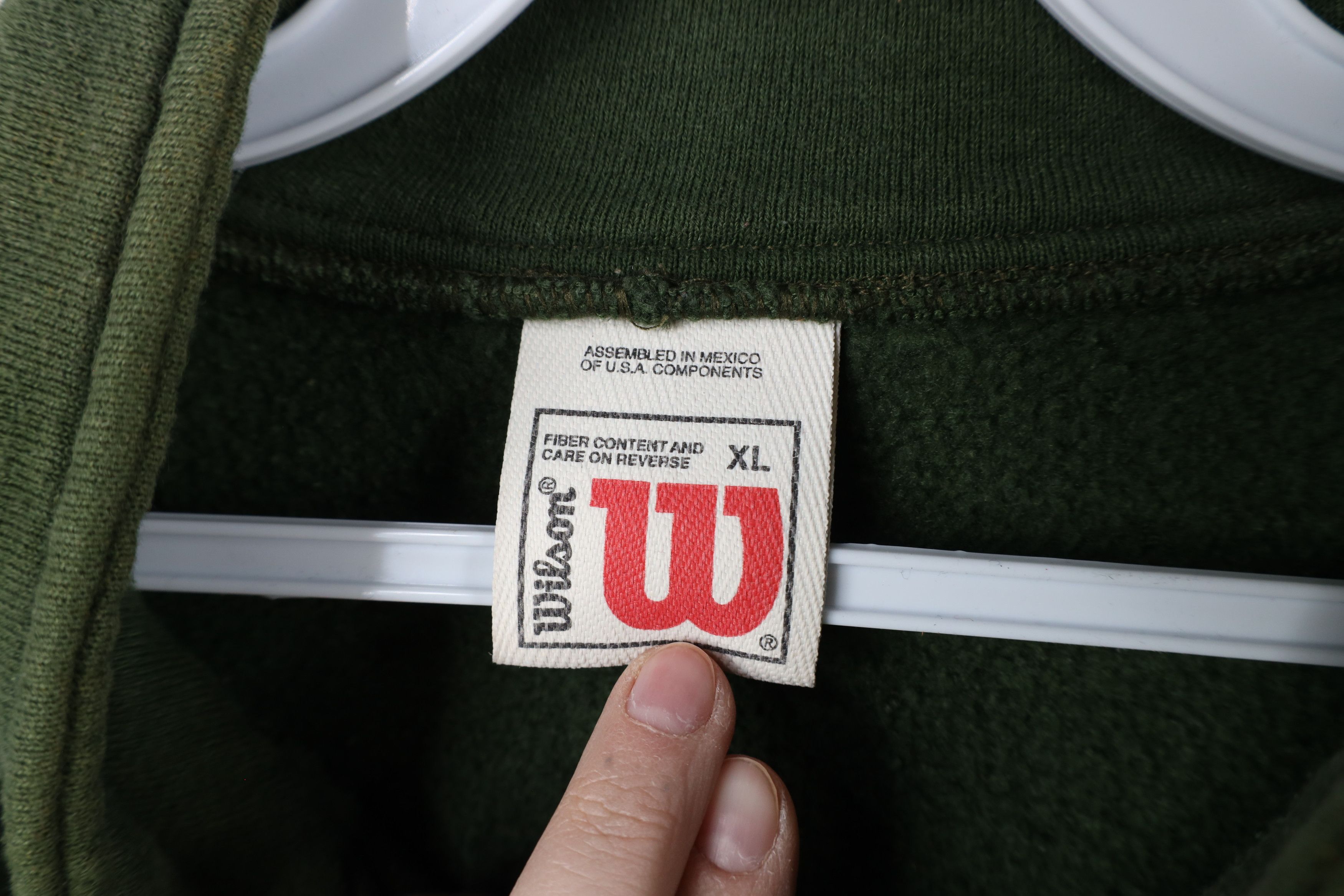 Vintage Vintage 90s Wilson Heavy Half Zip Pullover Sweatshirt Green Size US XL / EU 56 / 4 - 6 Thumbnail