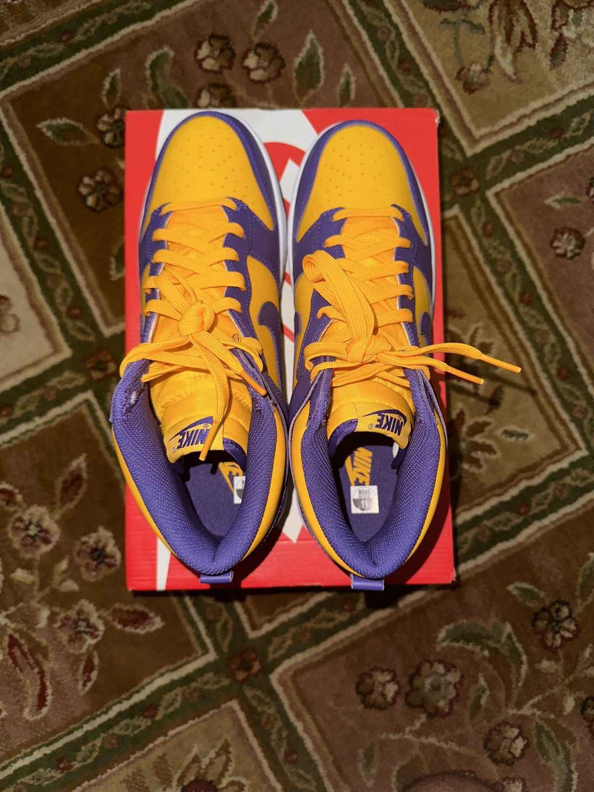Nike Nike Dunk High “Lakers” Size US 11 / EU 44 - 6 Thumbnail