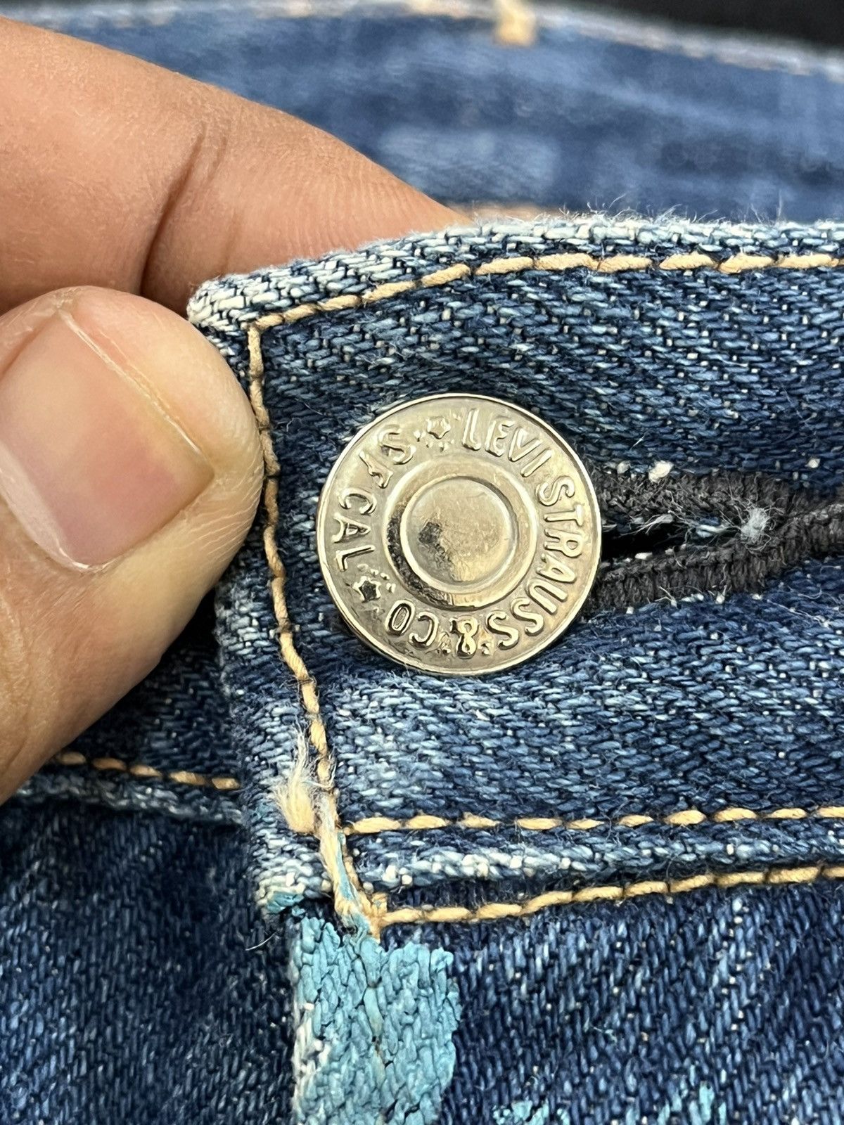 LVC × Levi's × Levi's Vintage Clothing Vintage Levi’s 201 Selvedge Paint Splatter Denim Size US 32 / EU 48 - 12 Thumbnail