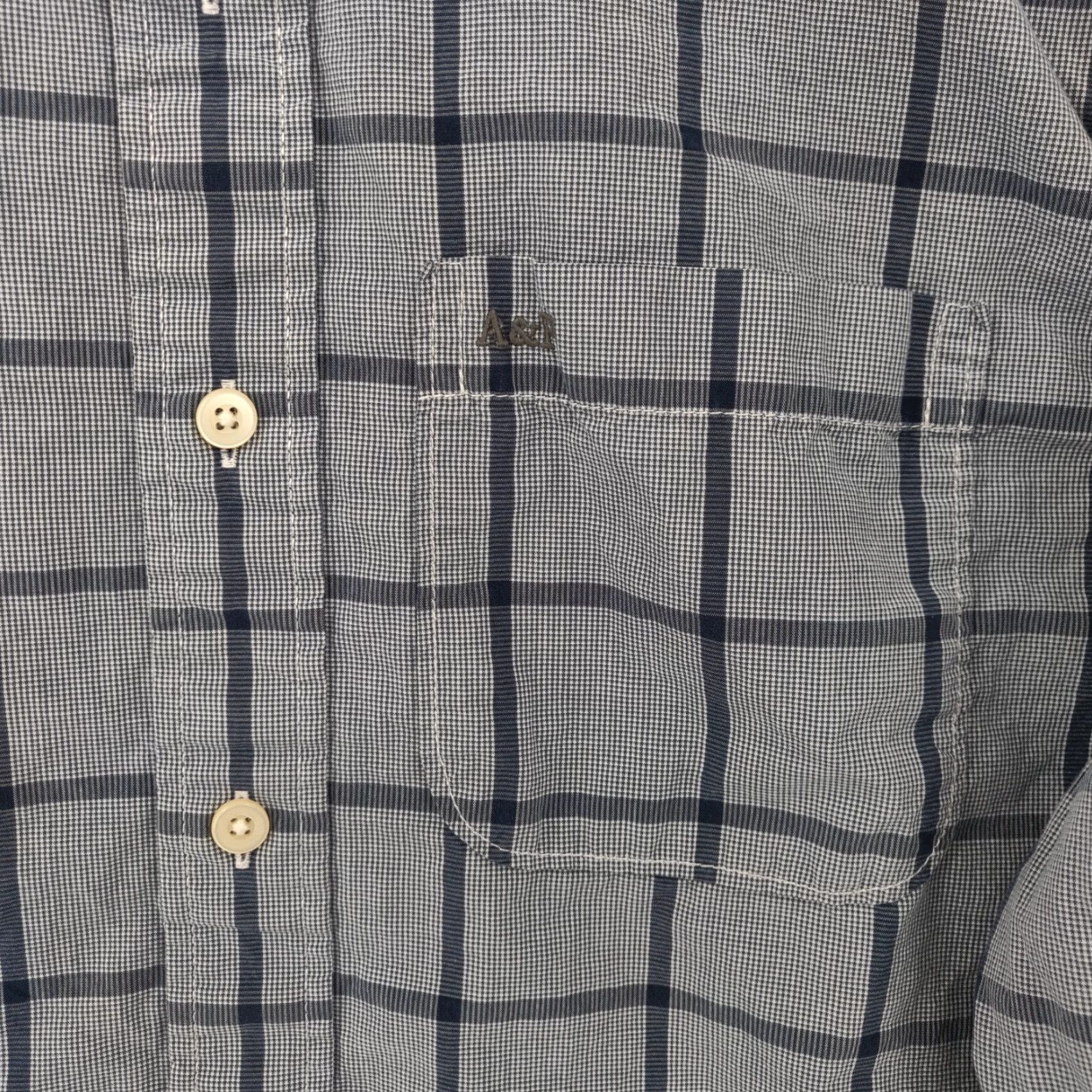 Abercrombie & Fitch Abercrombie & Fitch Muscle Shirt Mens Large Blue Plaid Button-Up Long Sleeve Casual Shirt Size US L / EU 52-54 / 3 - 5 Thumbnail