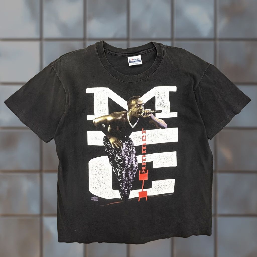 Hanes VINTAGE MC Hammer Shirt Mens Large Black 1991 90s Hip Hop Graphic T-Shirt Hanes Crew Neck Short Sleeve Cotton USA Mens Size US L / EU 52-54 / 3 - 1 Thumbnail