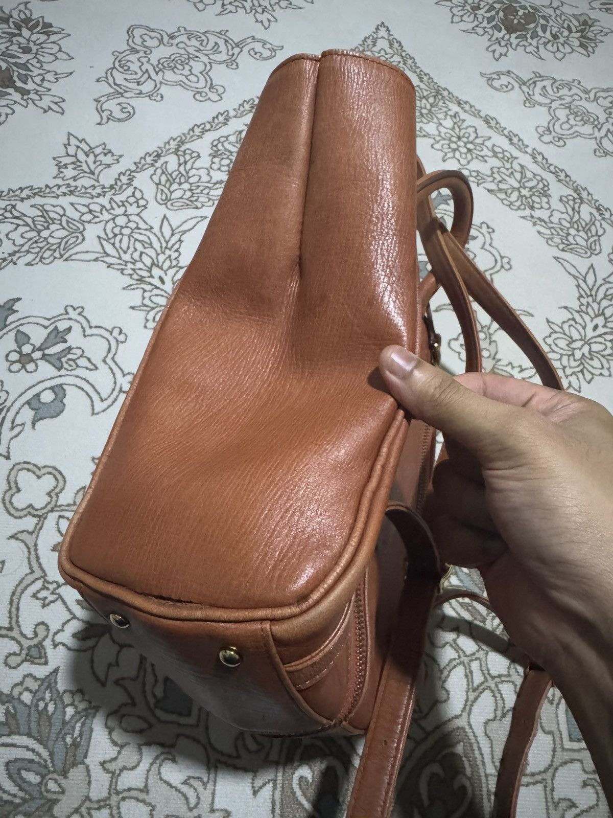 Genuine Leather × If Six Was Nine × Japanese Brand Vtg Norma Kamali Full Leather Mini Backpack Size ONE SIZE - 8 Thumbnail