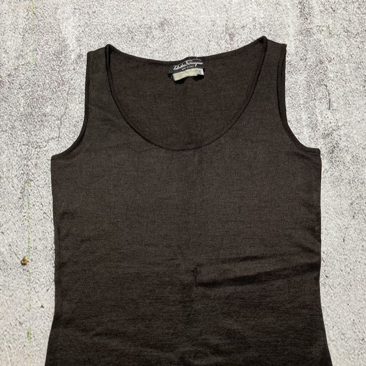 Salvatore Ferragamo 🇮🇹 Salvatore Ferragamo Tank Top Brown Made In Italy Luxury Size US XS / EU 42 / 0 - 2 Thumbnail