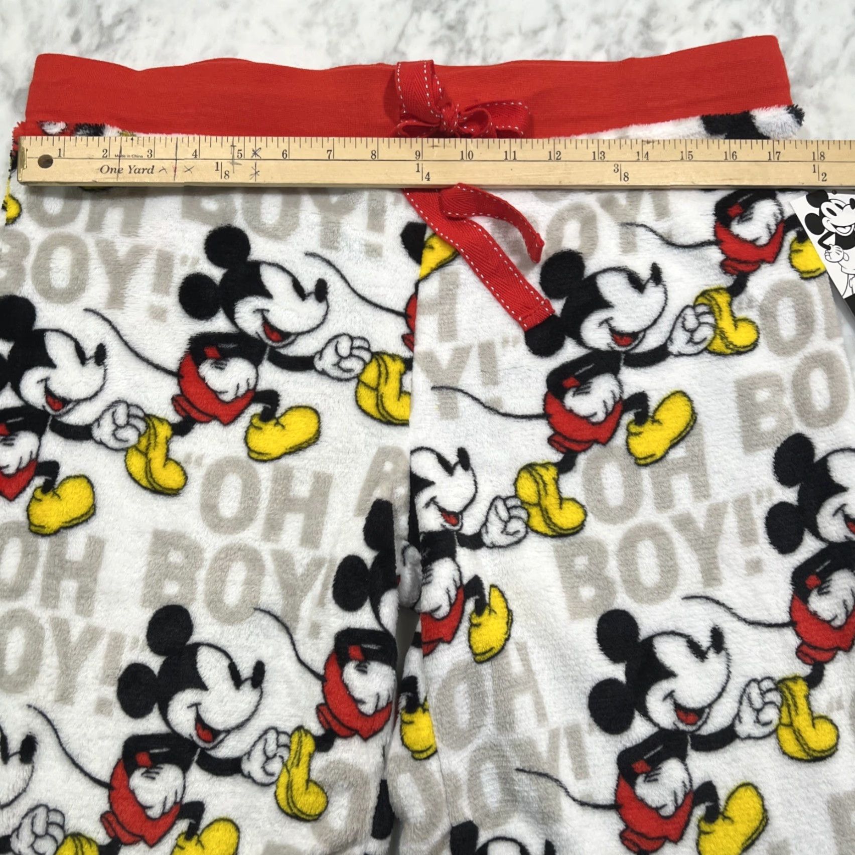 Disney Disney Pants Women’s Large Sleepwear Mickey Mouse Oh Boy Fleece NWT Size 36" / US 14 / IT 50 - 6 Thumbnail