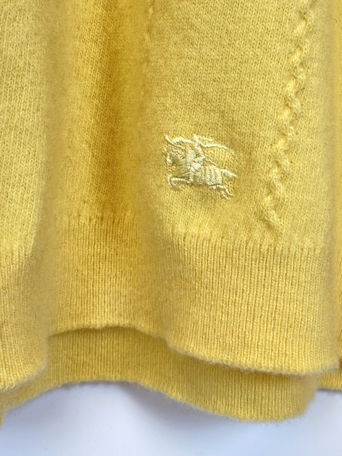 Burberry Vintage Burberrys Burberry Womens Sweater Knit Wool Yellow Size S / US 4 / IT 40 - 5 Thumbnail