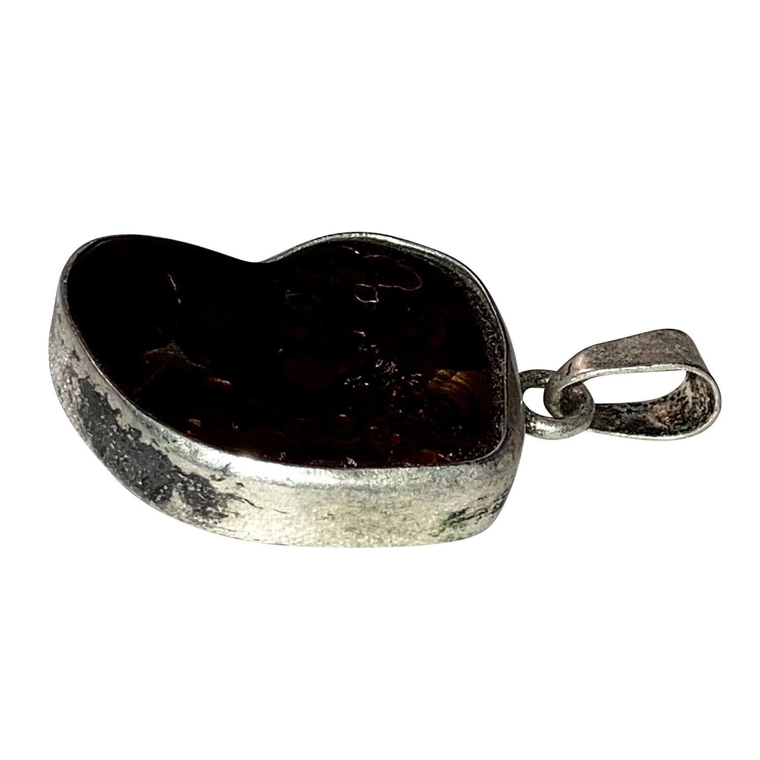 Handmade Mexican Sterling Silver Hand Made Fire Agate Pendant Size ONE SIZE - 3 Thumbnail